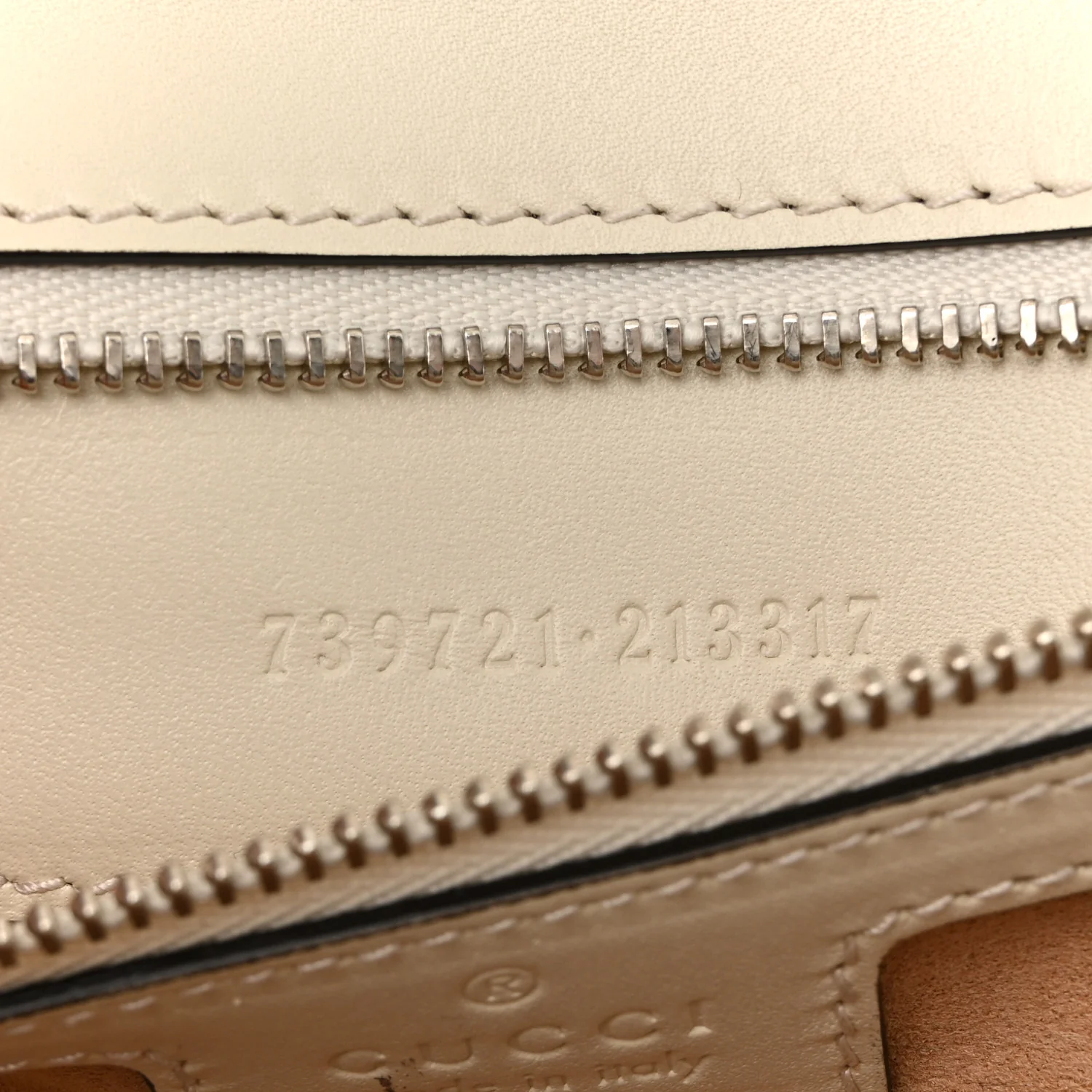 Senna Calfskin Petite GG Top Handle Shoulder Bag Mystic White - Image 7