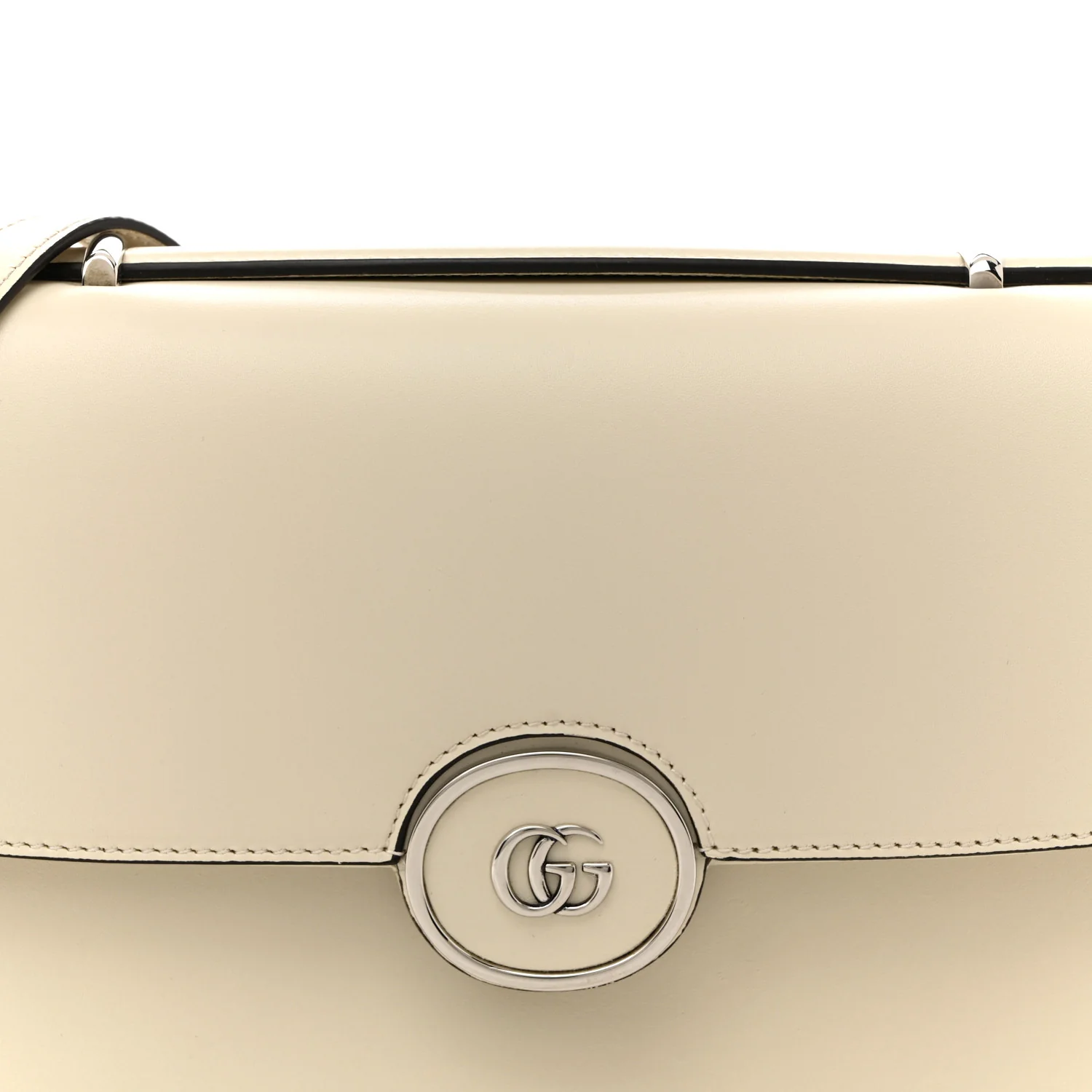 Senna Calfskin Petite GG Top Handle Shoulder Bag Mystic White - Image 8