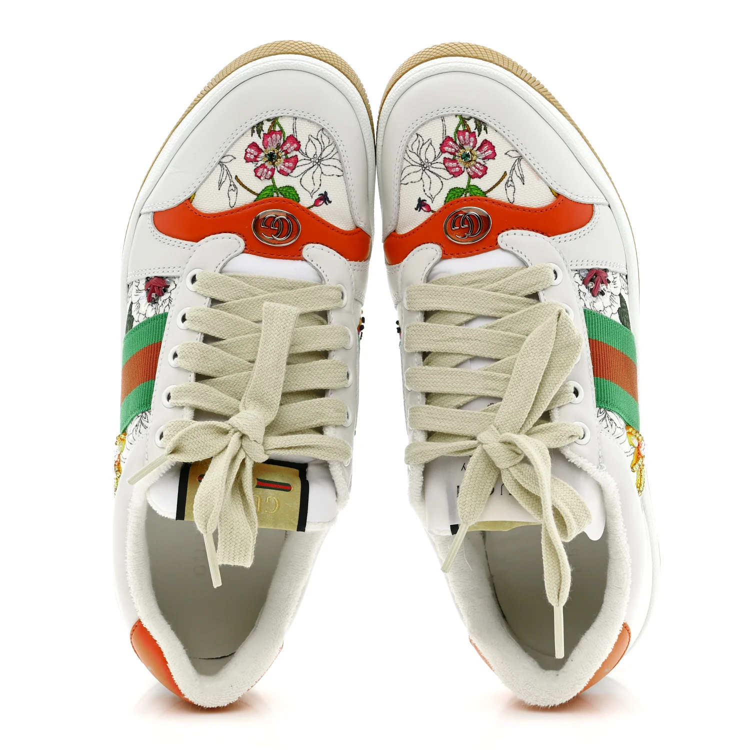 Sepang Flora Faded Canvas Web Womens Screener Sneakers 38.5 White - Image 2