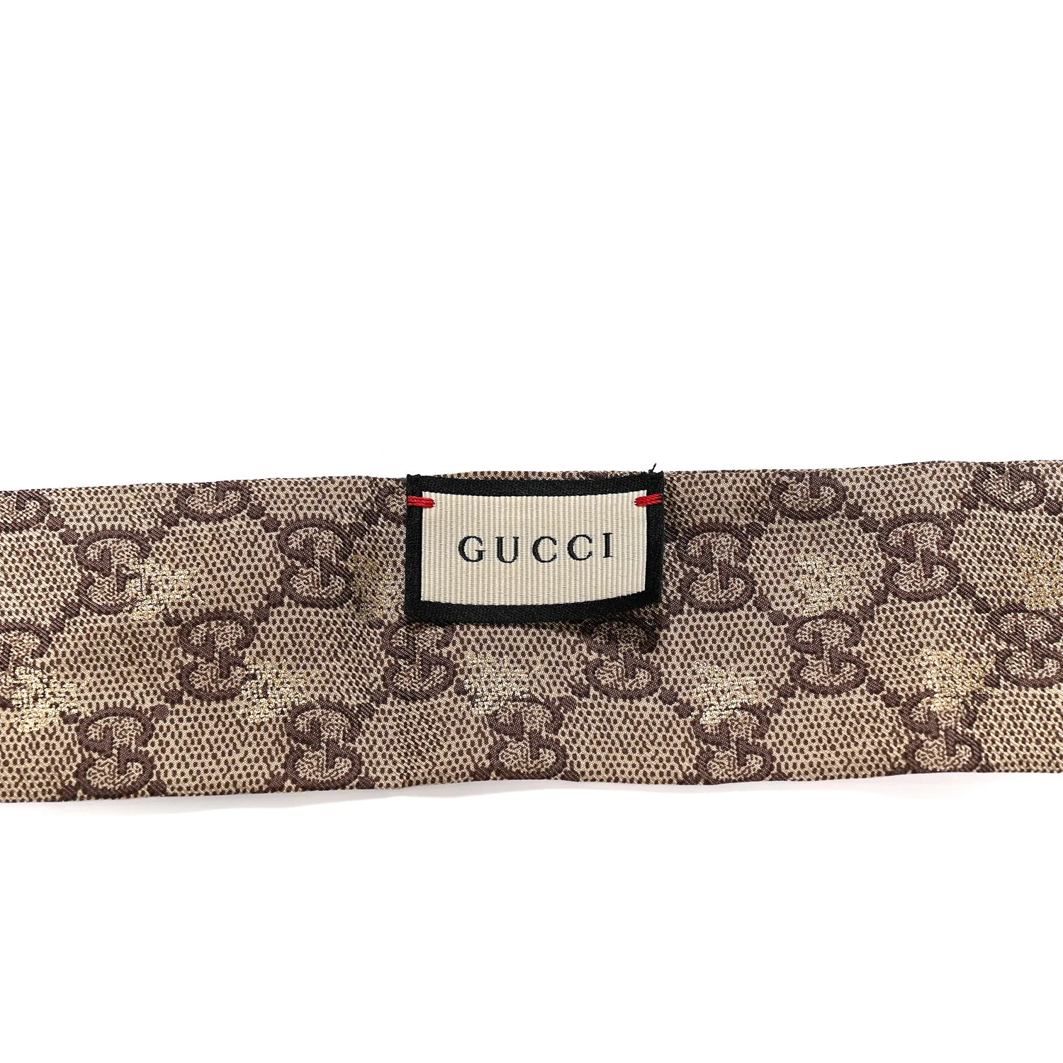 Silk Twill GG Monogram GG Bee Neck Bow Scarf Roseate Sky Blue - Image 3