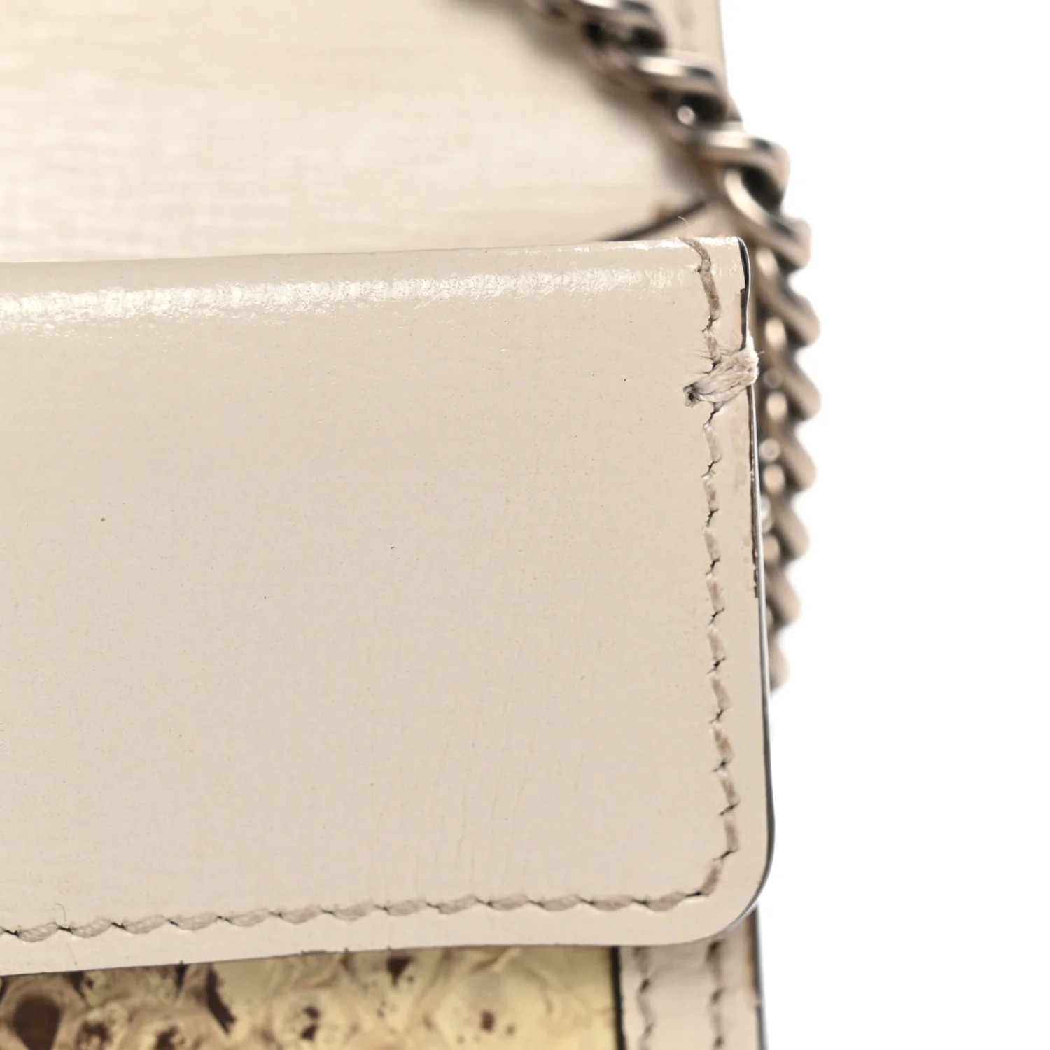 Snakeskin Azalea Calfskin Enamel Super Mini Dionysus Shoulder Bag New Rock White Electric Blue - Image 12