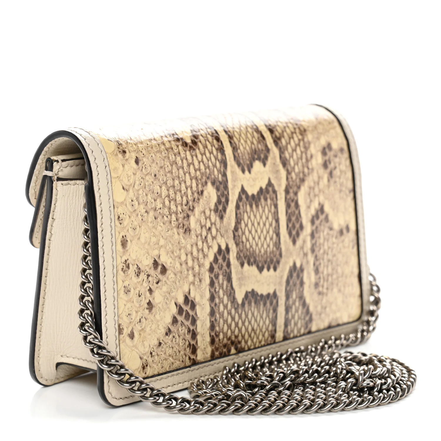 Snakeskin Azalea Calfskin Enamel Super Mini Dionysus Shoulder Bag New Rock White Electric Blue - Image 3