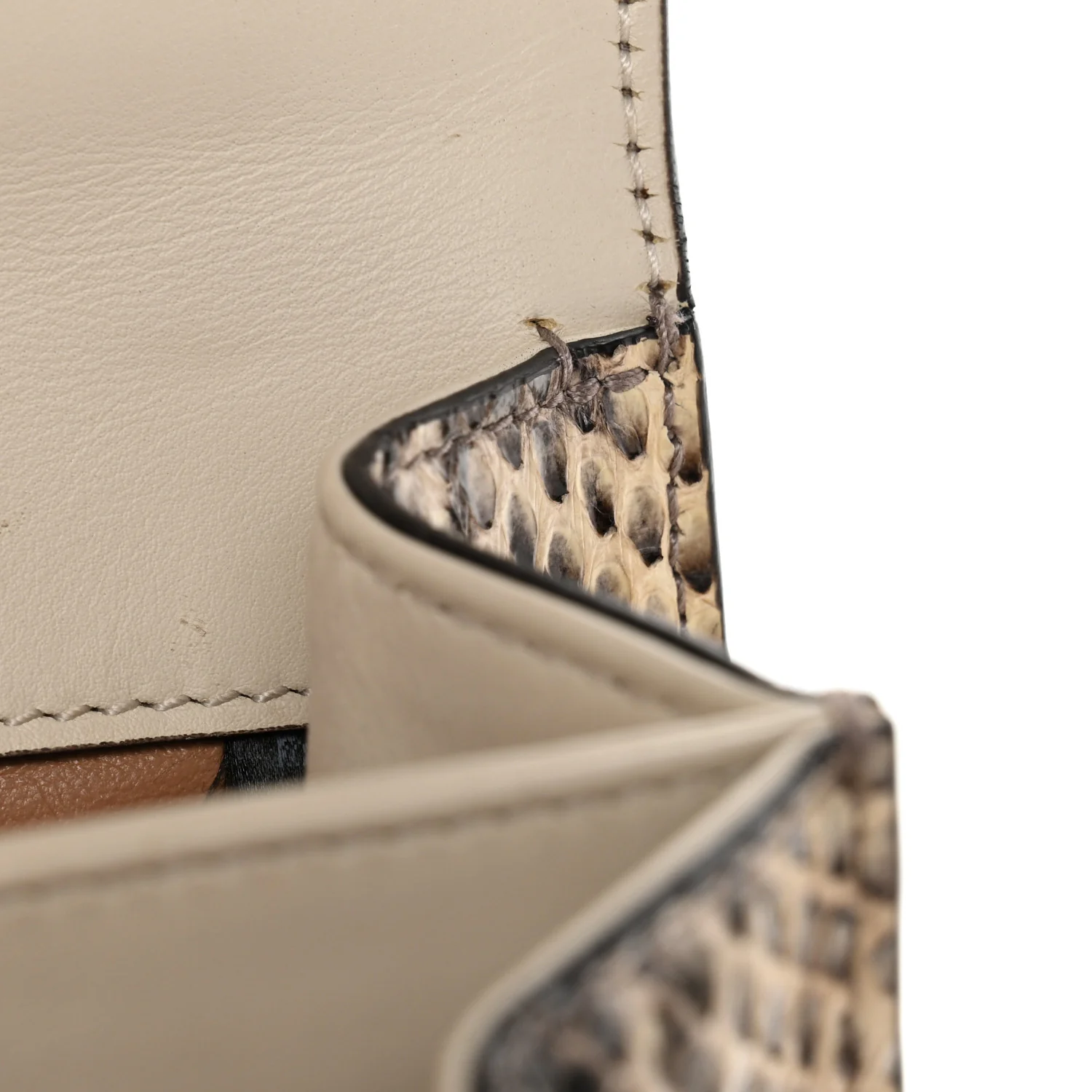 Snakeskin Bamboo Web Mini Dionysus Top Handle Bag - Image 11