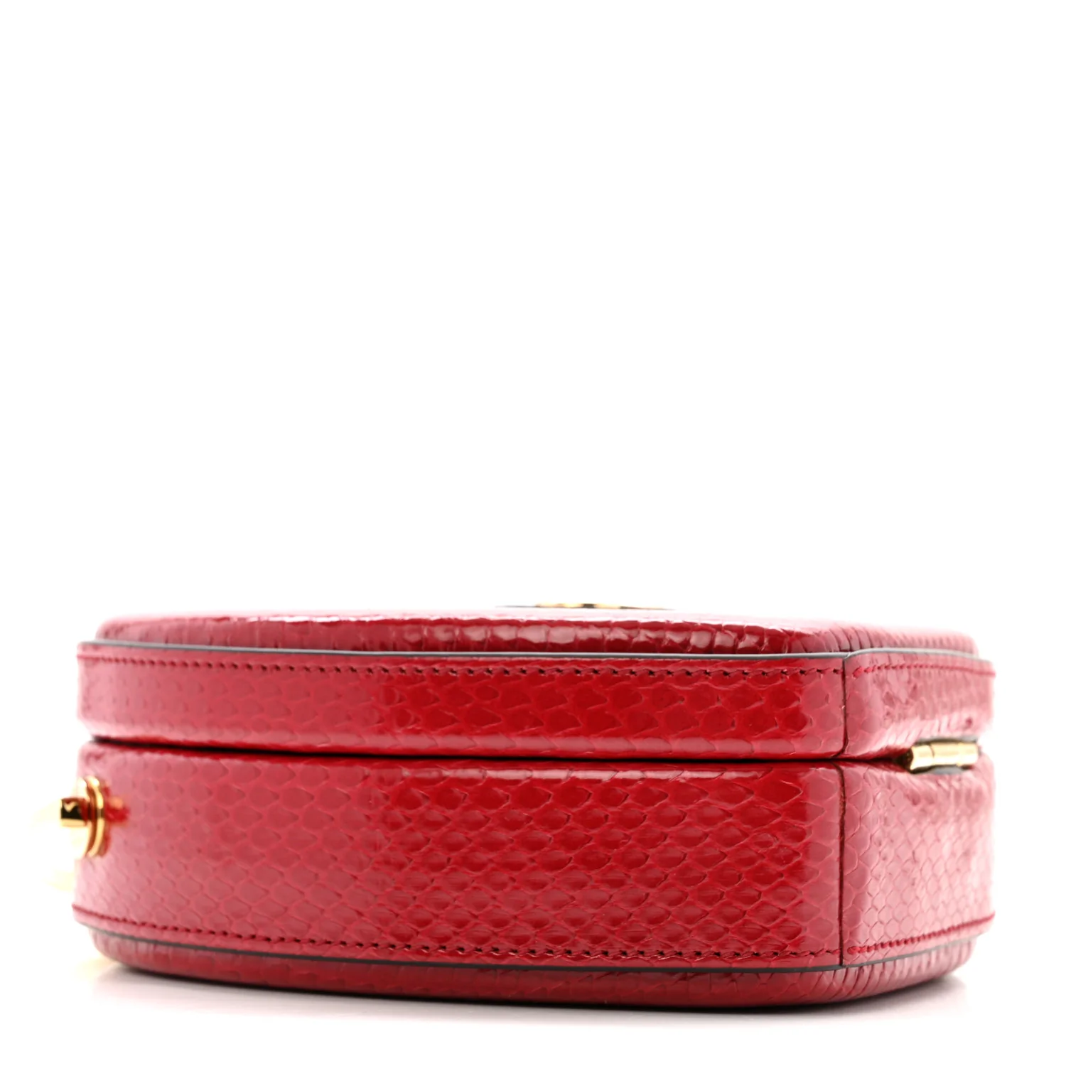 Snakeskin Broadway Mini Heart Top Handle Bag Rasberry Candy - Image 4