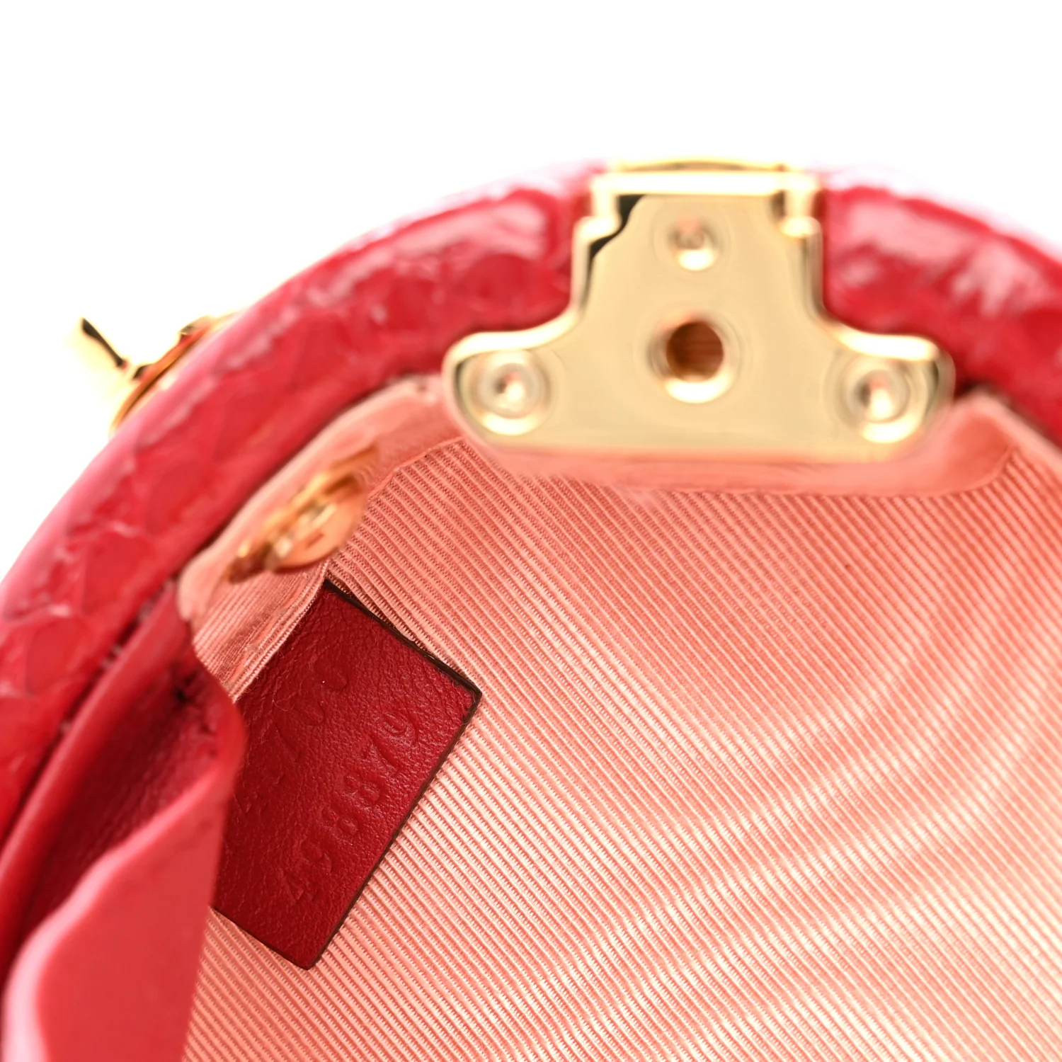 Snakeskin Broadway Mini Heart Top Handle Bag Rasberry Candy - Image 7