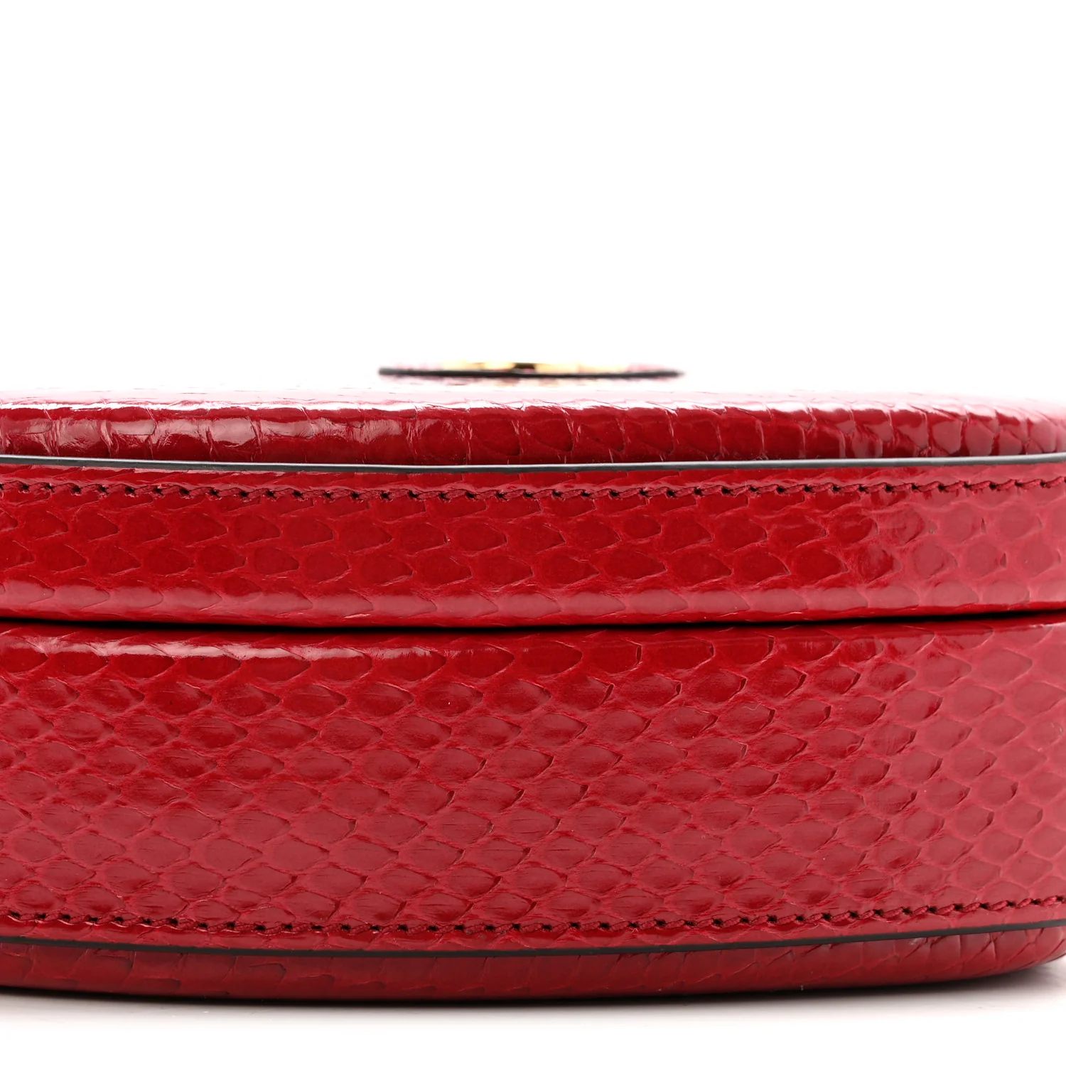 Snakeskin Broadway Mini Heart Top Handle Bag Rasberry Candy - Image 9