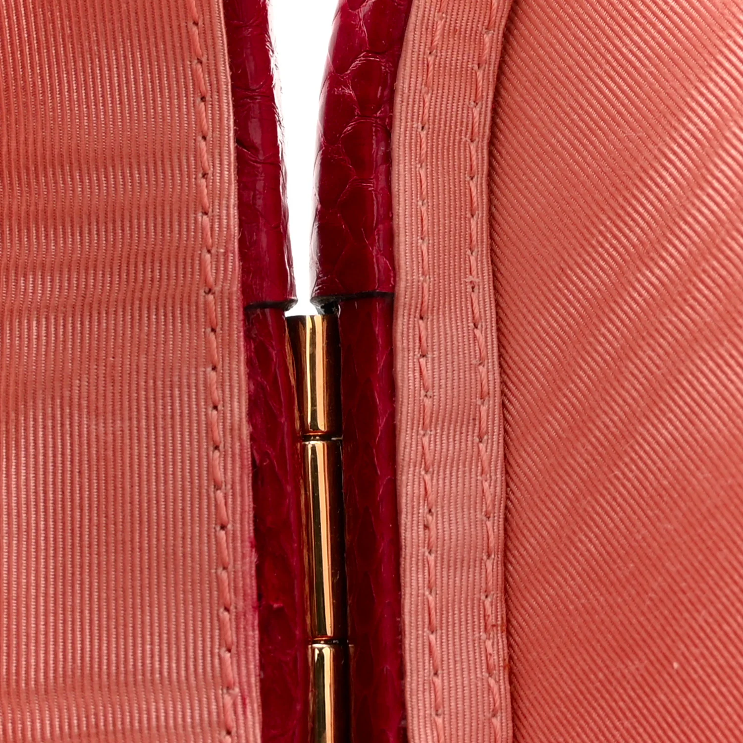 Snakeskin Broadway Mini Heart Top Handle Bag Rasberry Candy - Image 12