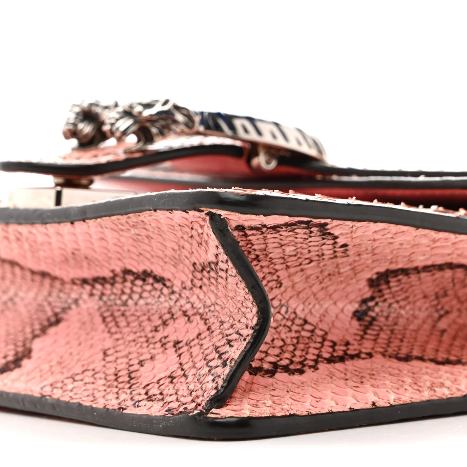Snakeskin Enamel Mini Dionysus Shoulder Bag Pastel Pink - Image 10