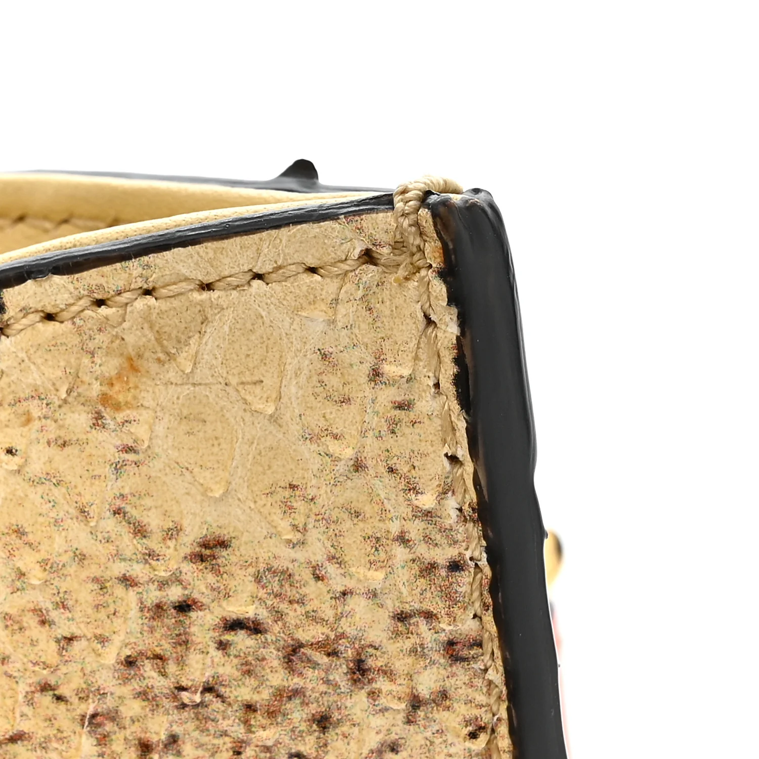 Snakeskin Mini Diana Tote Bag Beige - Image 12