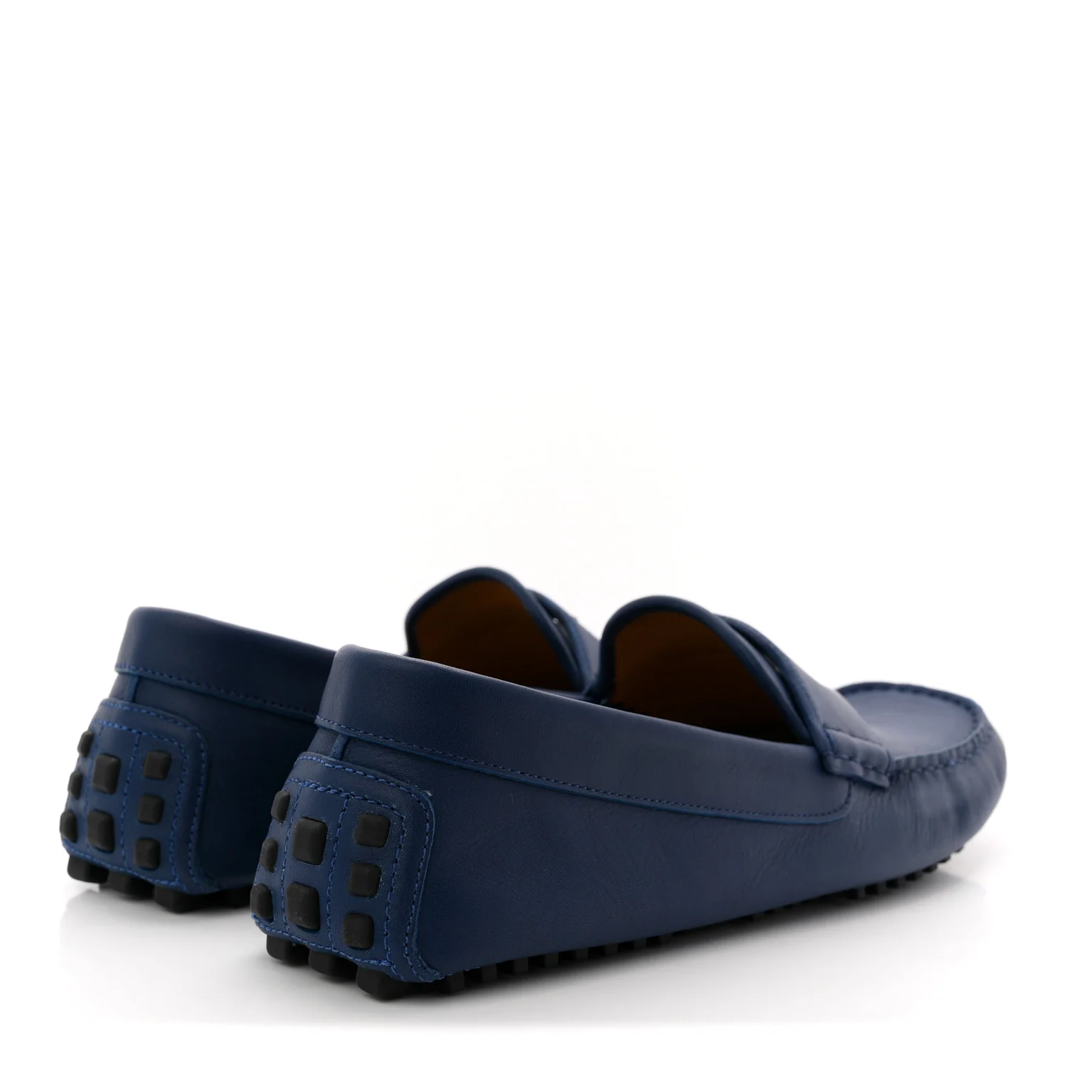 Soft Clove Calfskin GG Supreme Monogram Mens Interlocking G Driver Loafers 9 Royale - Image 5