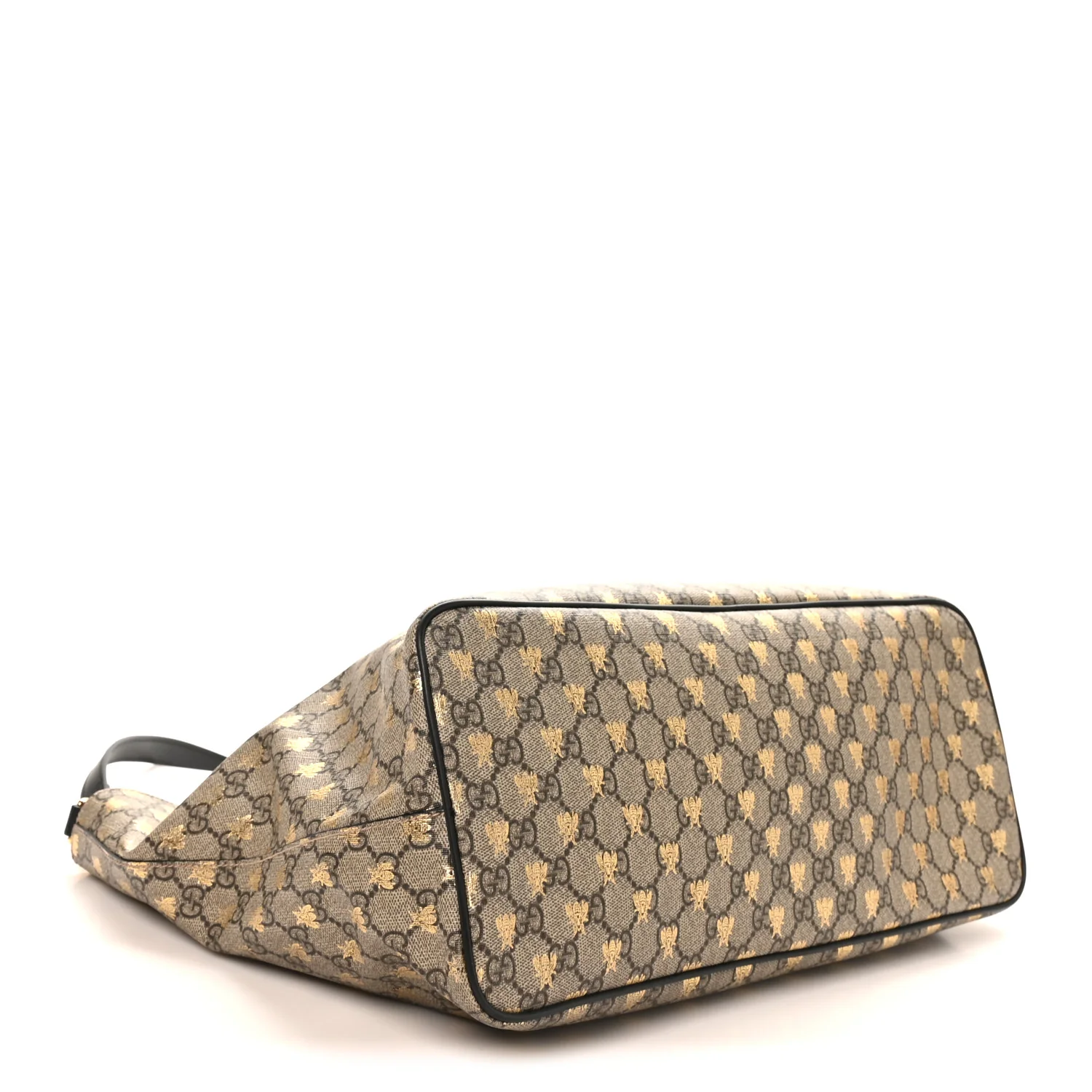 Soft GG Supreme Monogram Bees Medium Crossbody Tote Beige Oro Black - Image 4