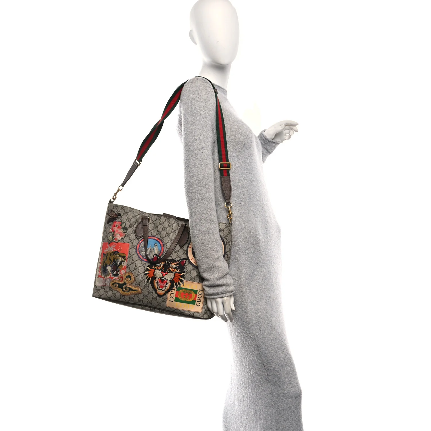 Soft GG Supreme Monogram Courrier Medium Crossbody Tote Beige New Acero - Image 2