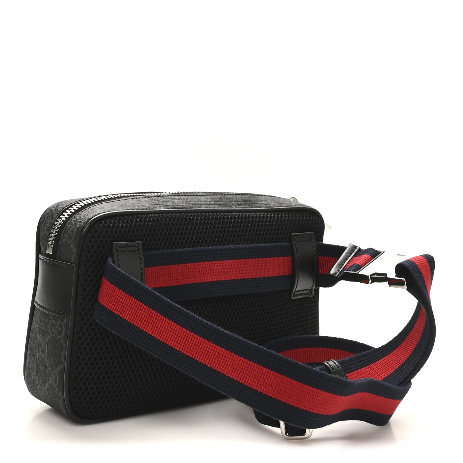 Soft GG Supreme Monogram Web Belt Bag Black Grey - Image 2
