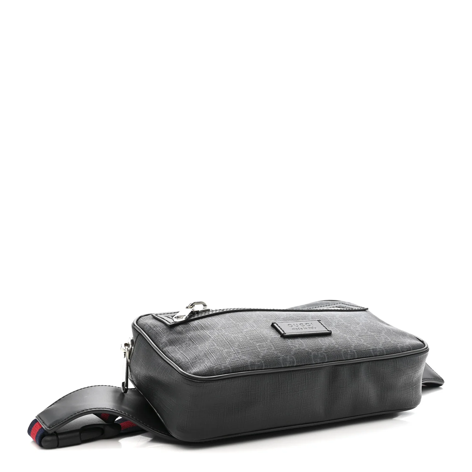 Soft GG Supreme Monogram Web Belt Bag Black Grey - Image 4