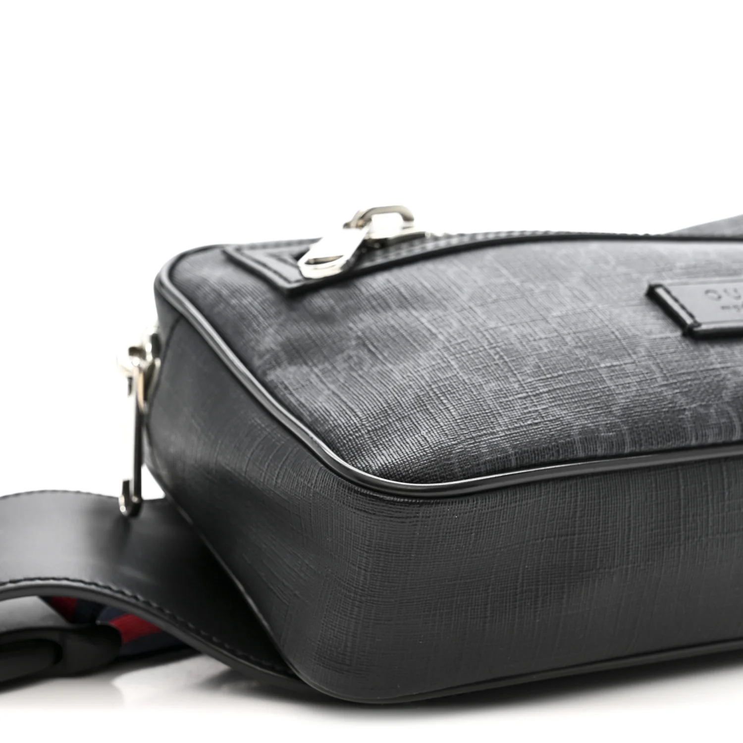 Soft GG Supreme Monogram Web Belt Bag Black Grey - Image 9