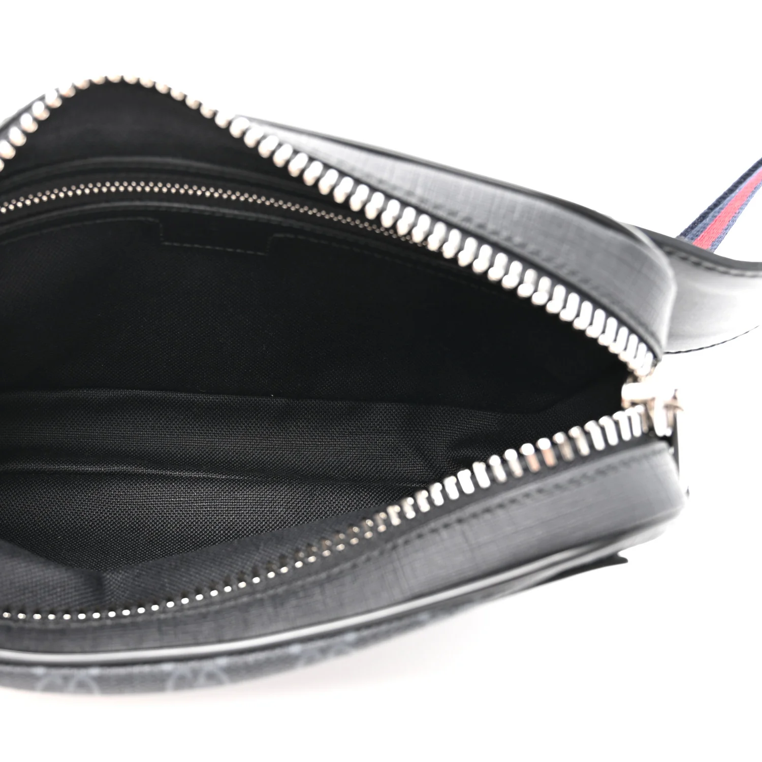 Soft GG Supreme Monogram Web Belt Bag Black Grey - Image 5