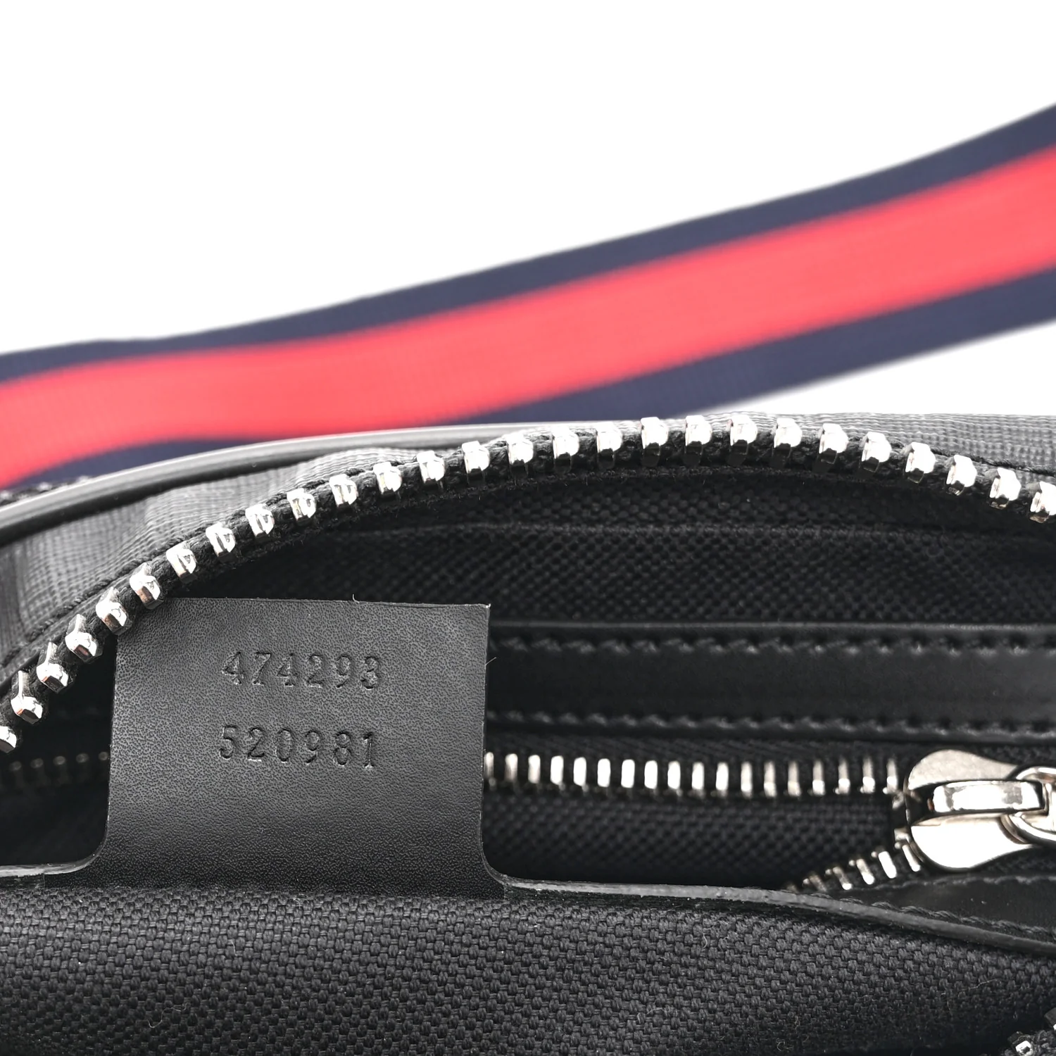 Soft GG Supreme Monogram Web Belt Bag Black Grey - Image 7