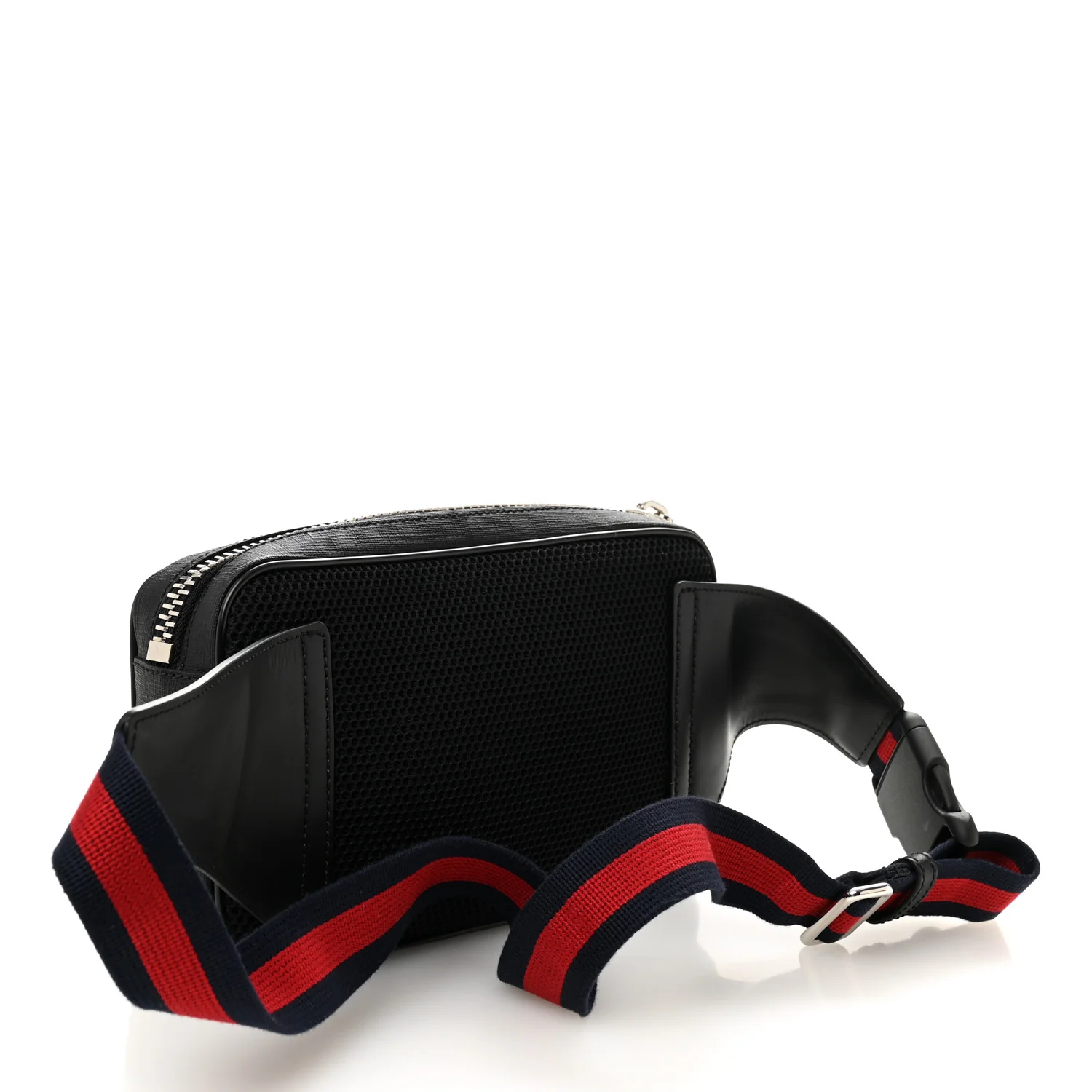 Soft GG Supreme Monogram Web Belt Bag Black Grey - Image 3