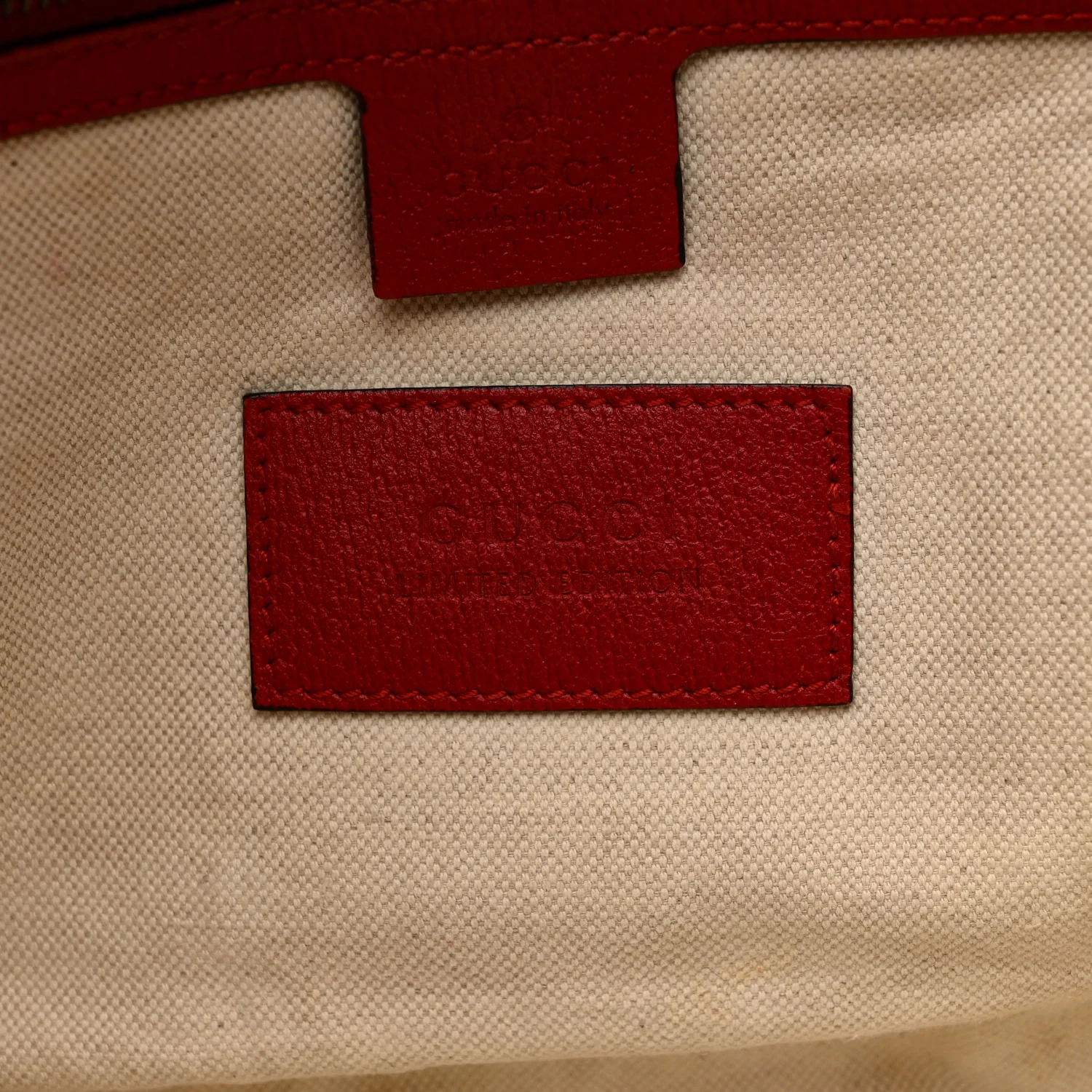 Soft GG Supreme Monogram Web Bosco Patch Small Crossbody Tote Beige Malva Hibiscus Red - Image 8