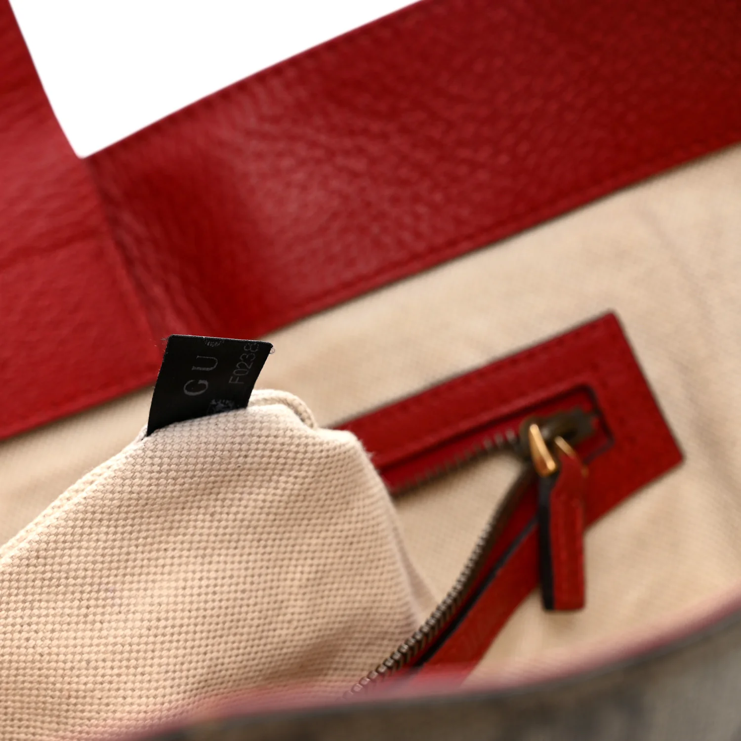Soft GG Supreme Monogram Web Bosco Patch Small Crossbody Tote Beige Malva Hibiscus Red - Image 9