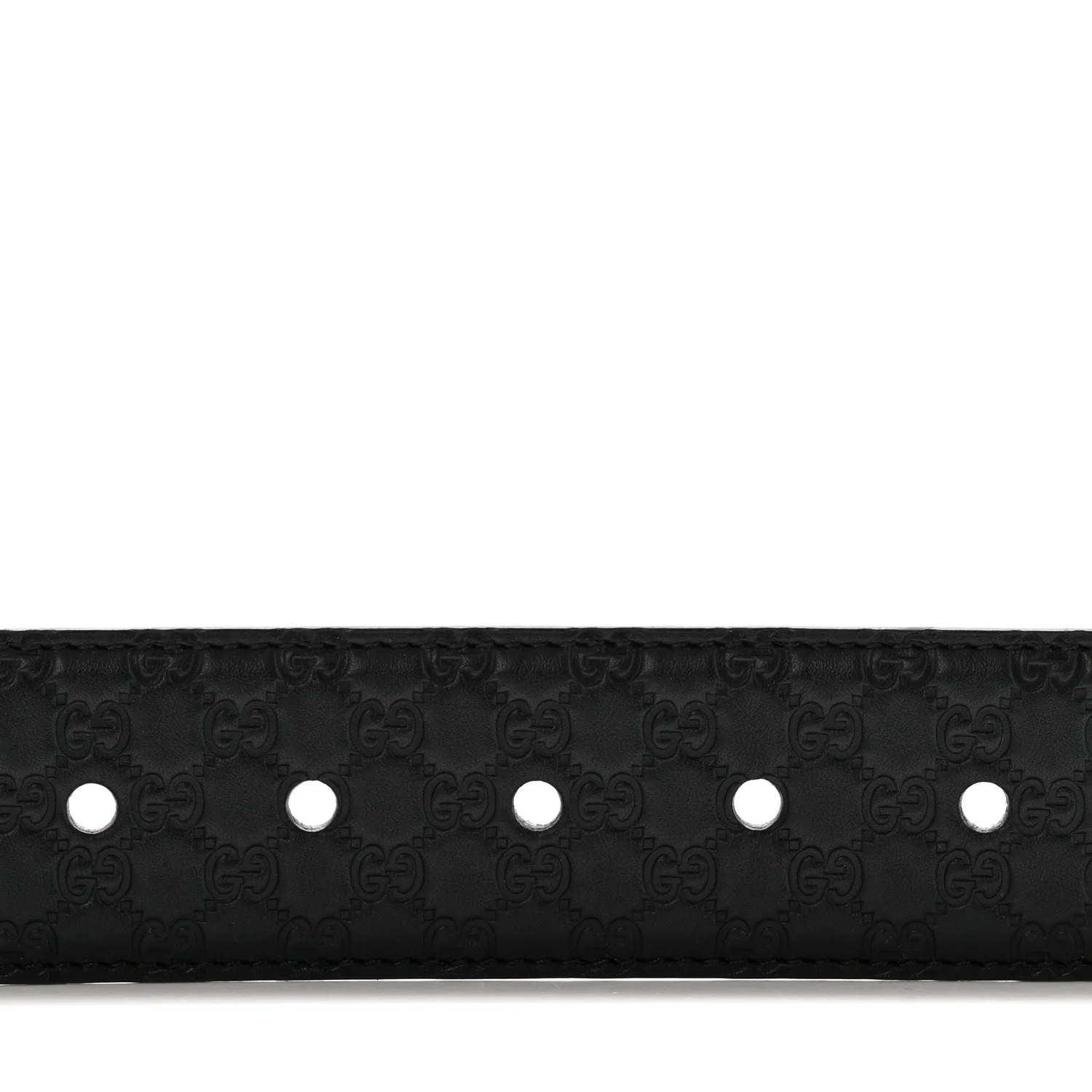 Soft Microguccissima Margaux Calfskin Belt 90 36 Black - Image 3