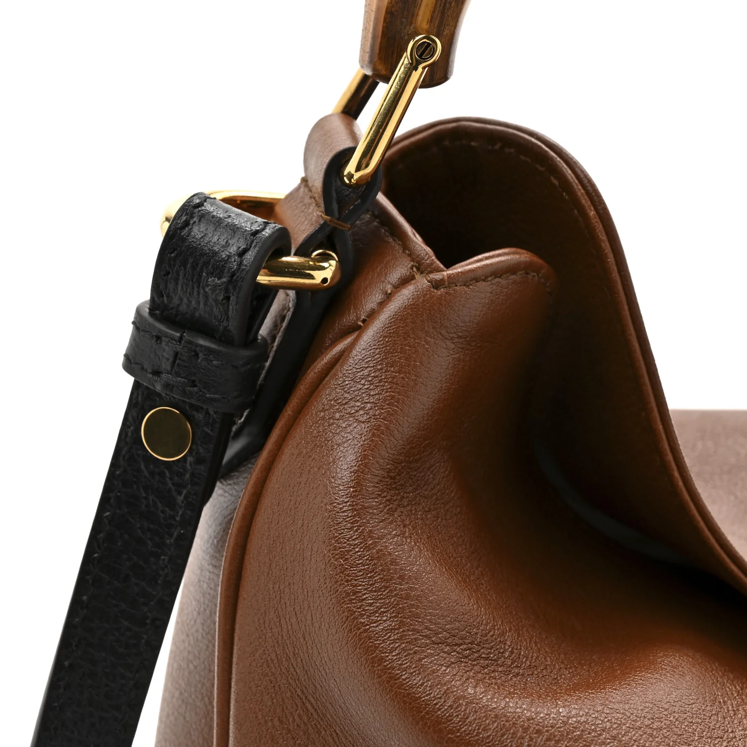 Softy Wonka Textured Dollar Calfskin Medium Diana Shoulder Bag Cuir Black - Image 12