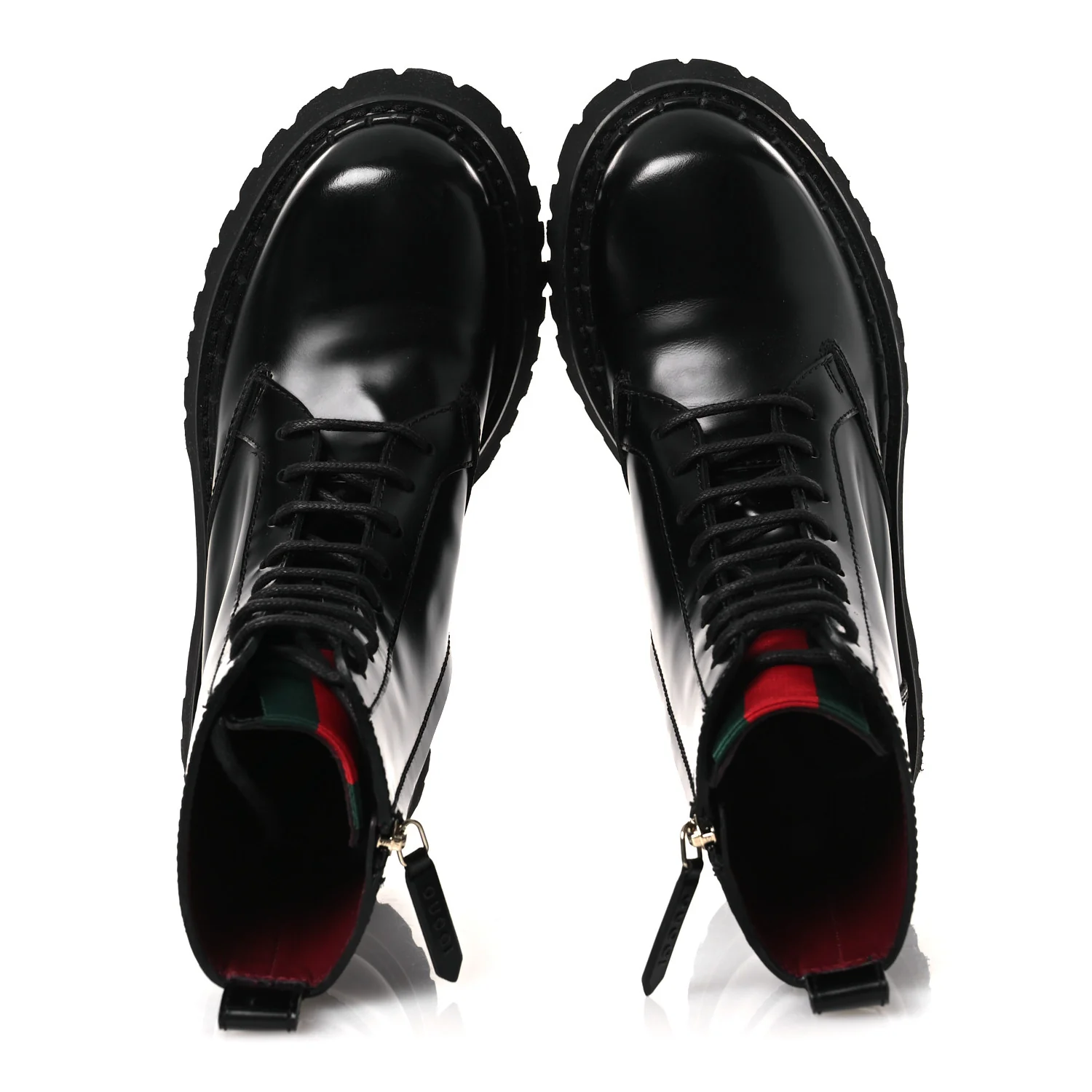 Spice Lux Nappa Web Combat Boots 36 Black - Image 2