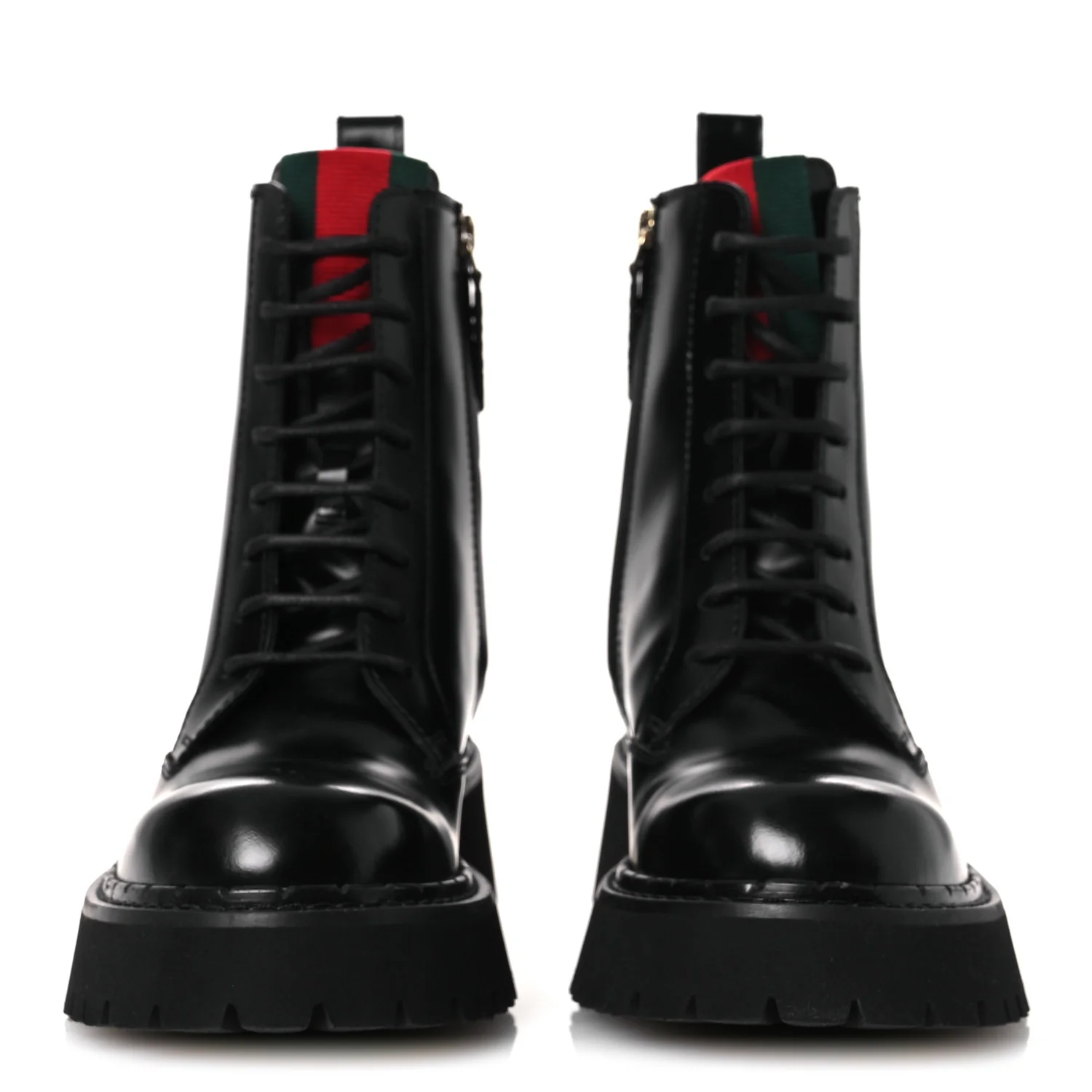 Spice Lux Nappa Web Combat Boots 36 Black - Image 3