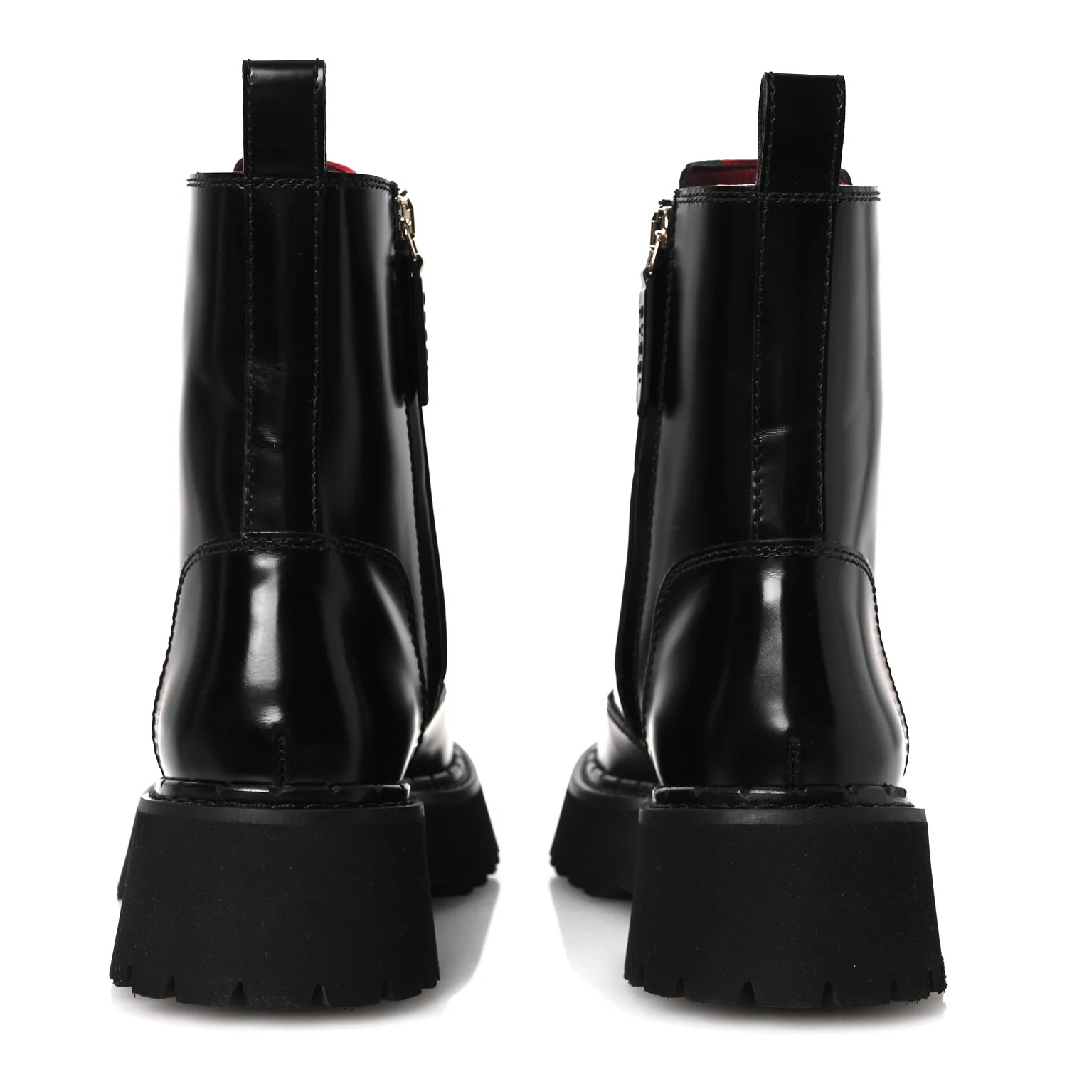 Spice Lux Nappa Web Combat Boots 36 Black - Image 6