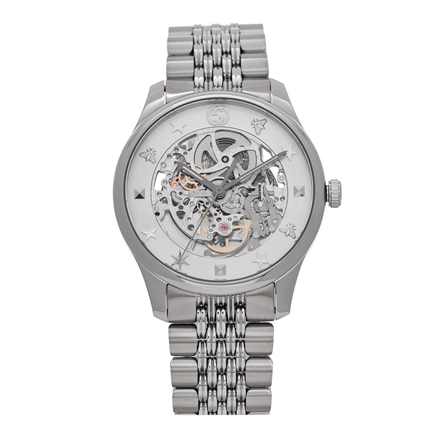 Stainless Steel 40mm G-Timeless Skeleton Charm Automatic Watch