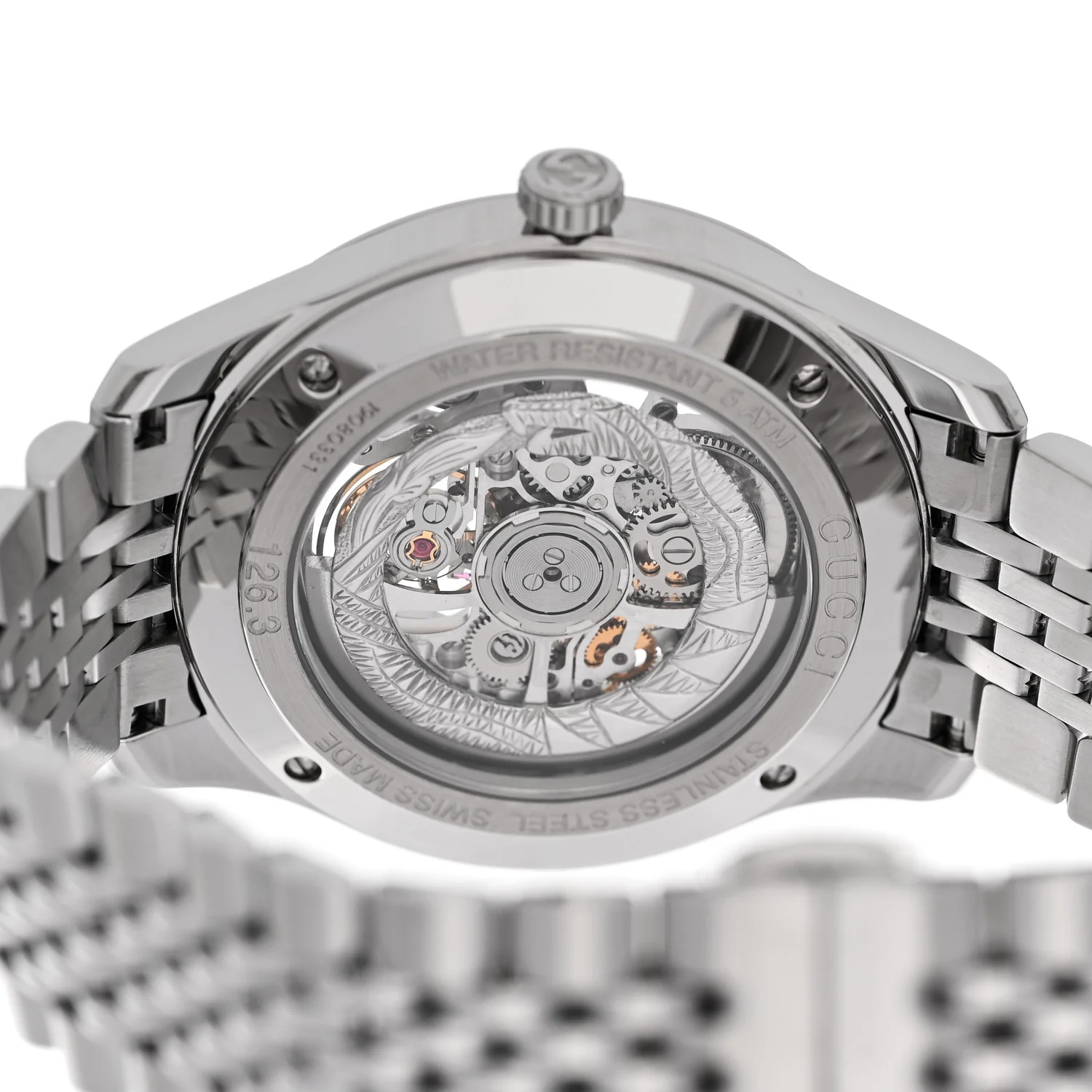 Stainless Steel 40mm G-Timeless Skeleton Charm Automatic Watch - Image 4