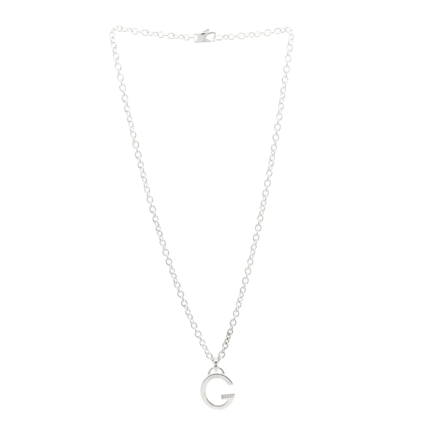 Sterling Silver G Pendant Necklace - Image 3