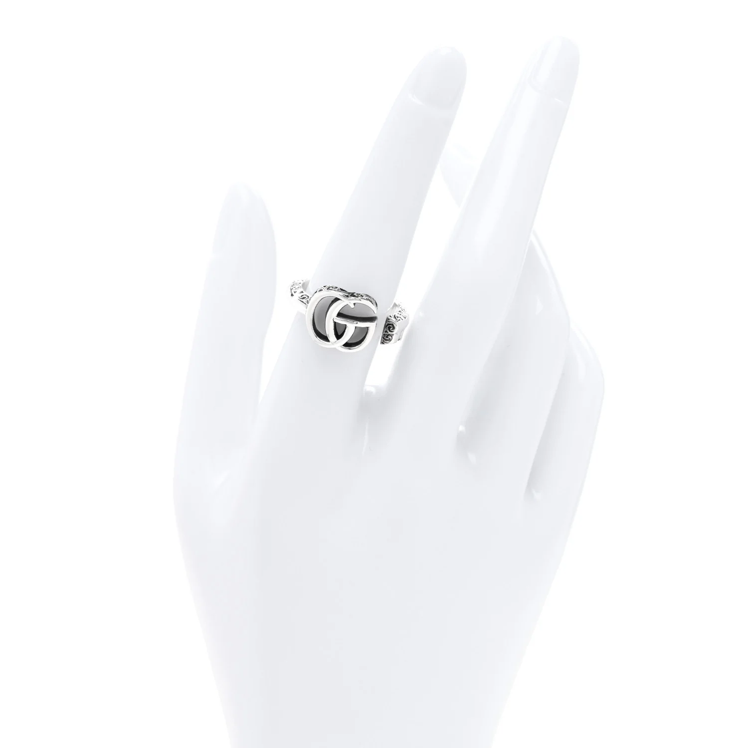 Sterling Silver GG Marmont Key Motif Ring 55 7.25 - Image 2