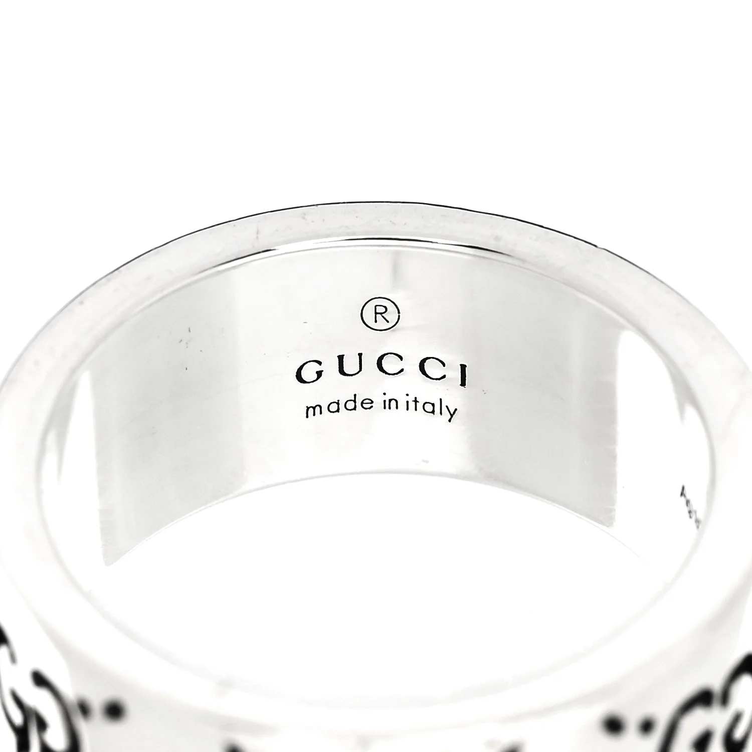 Sterling Silver GucciGhost Hamlet Skull Band Ring 53 6.5 - Image 4