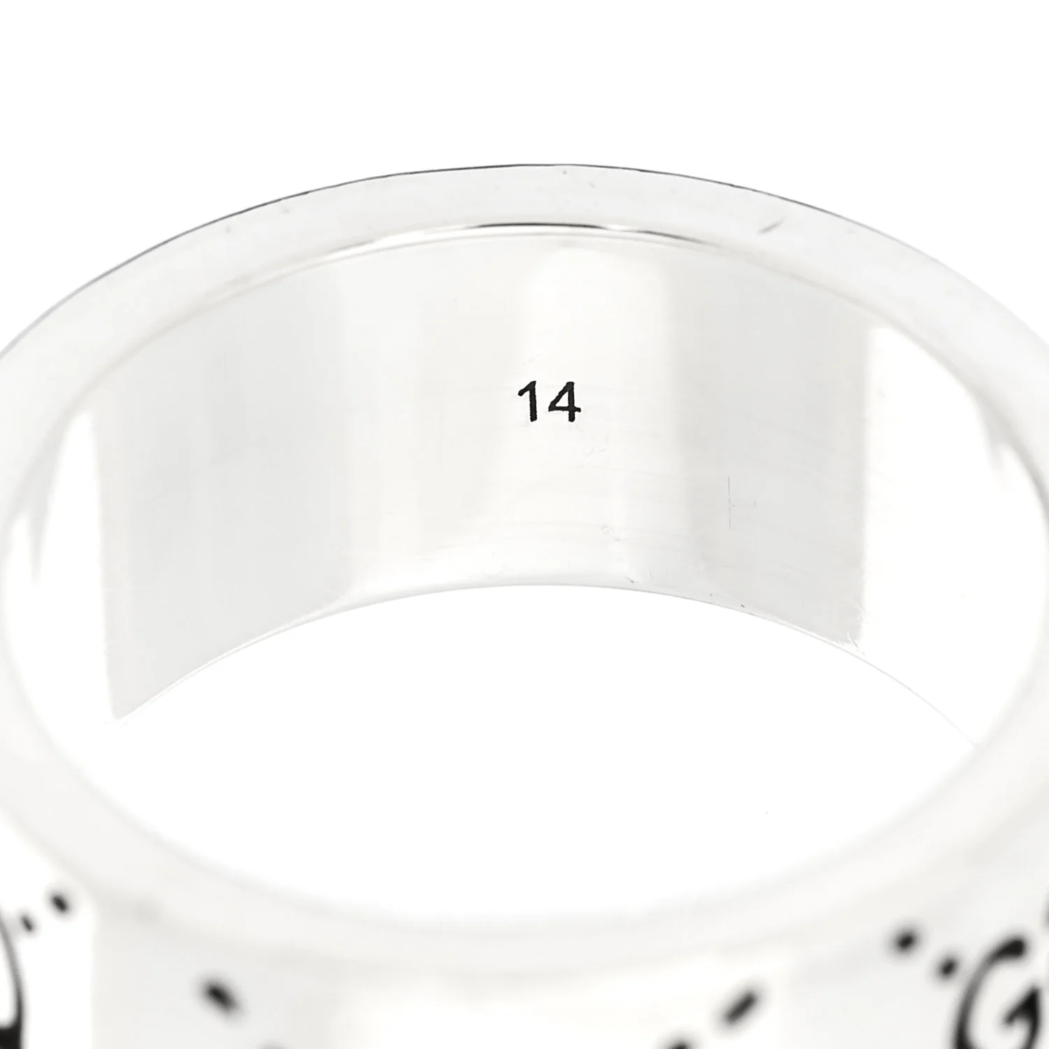 Sterling Silver GucciGhost Hamlet Skull Band Ring 53 6.5 - Image 6