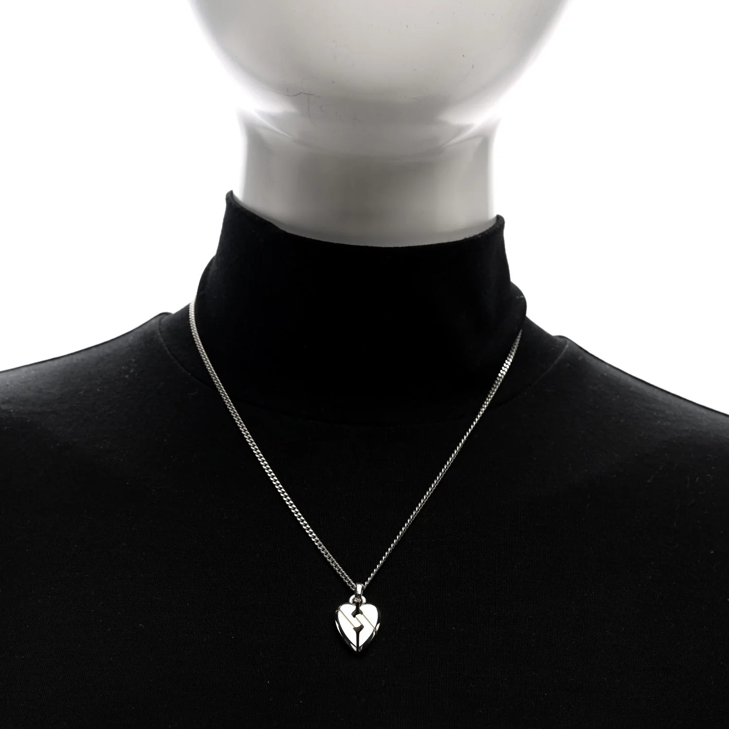 Sterling Silver Knot Heart Pendant Necklace - Image 2