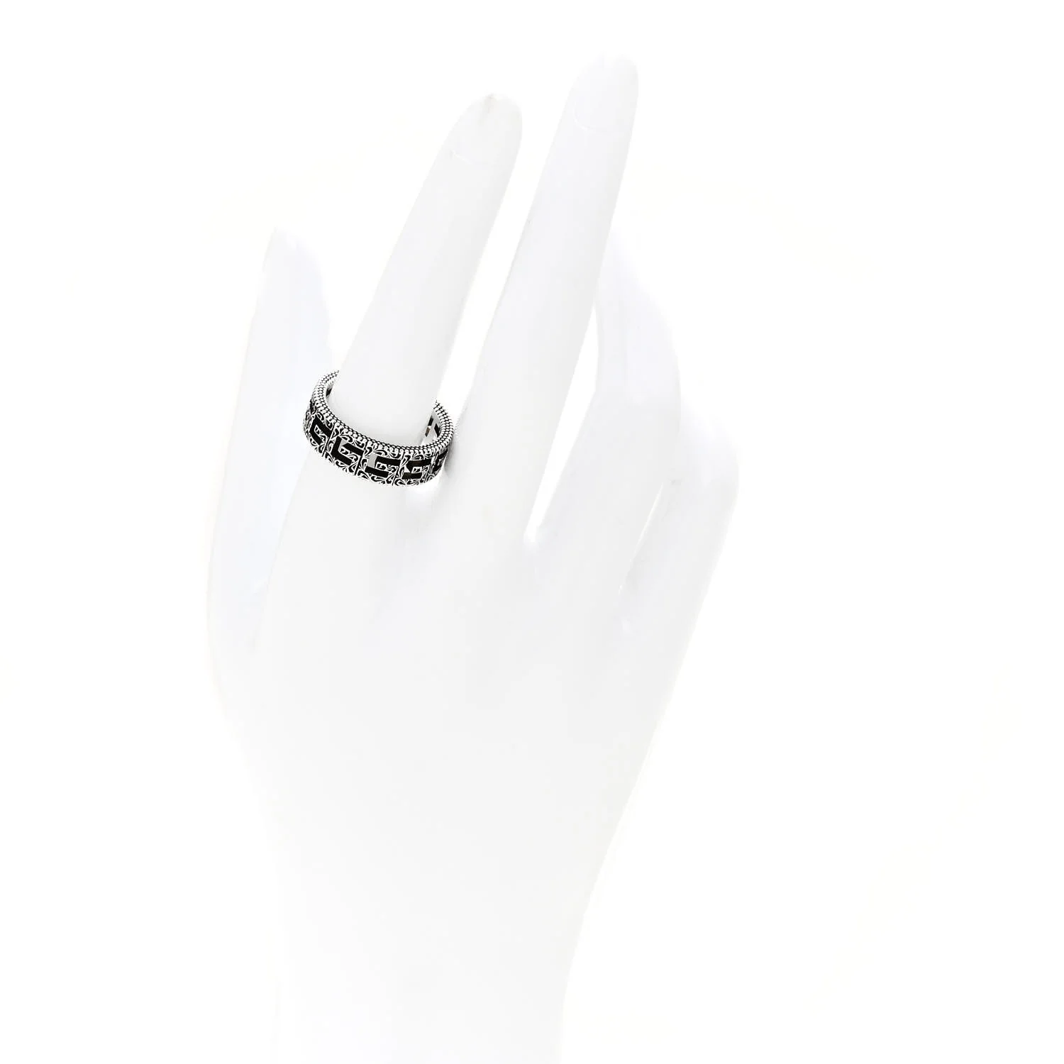 Sterling Silver Narrow Square G Band Ring 58 8.25 - Image 2