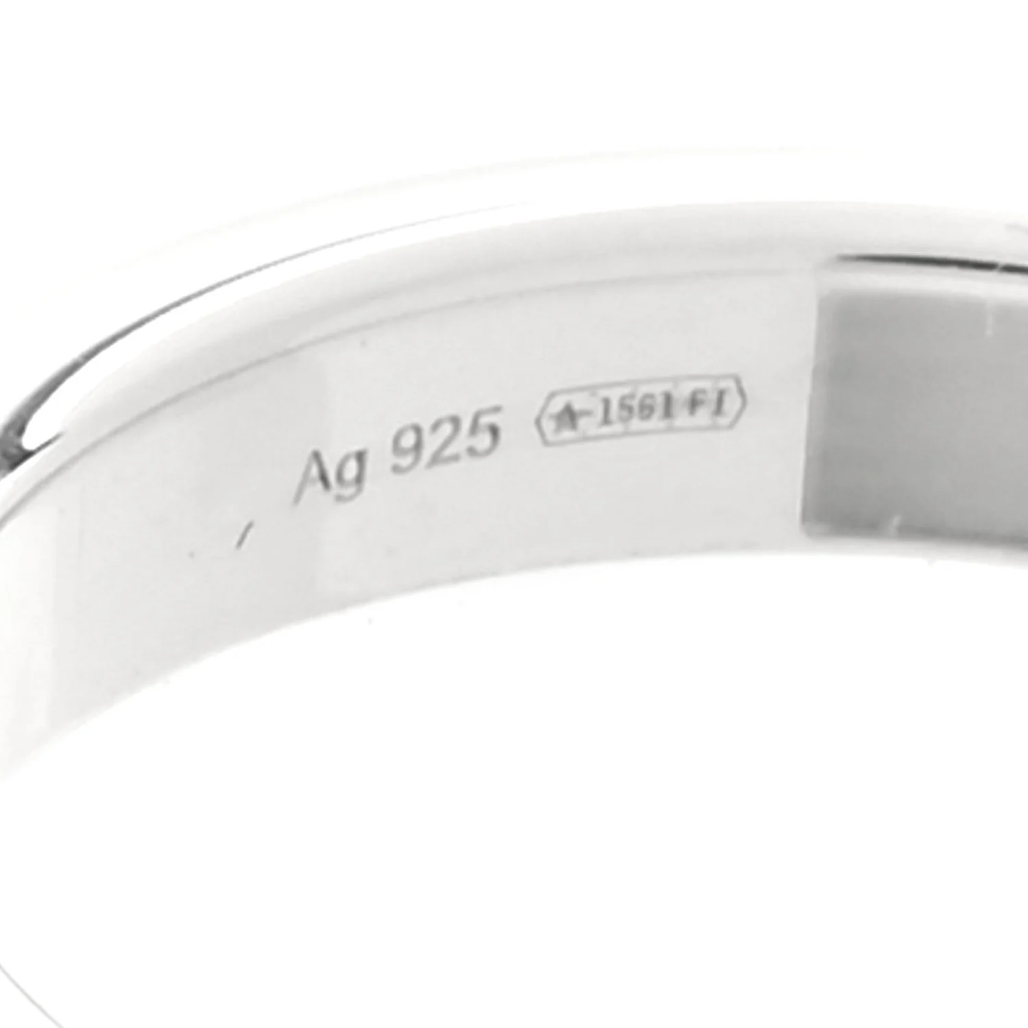 Sterling Silver Signature GG Narrow Band Ring 58 8.25 - Image 5