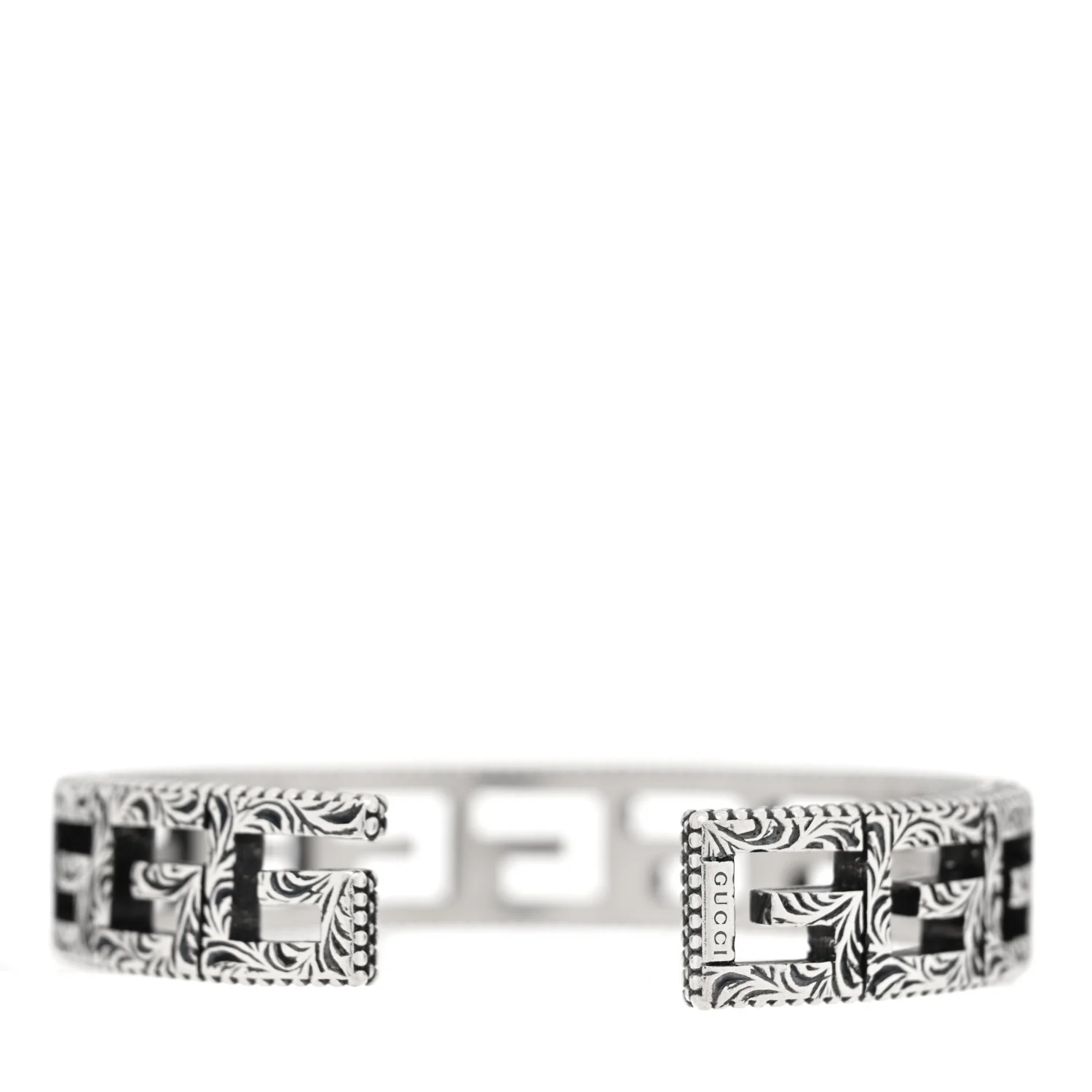 Sterling Silver Square G Motif Cuff Bracelet - Image 2