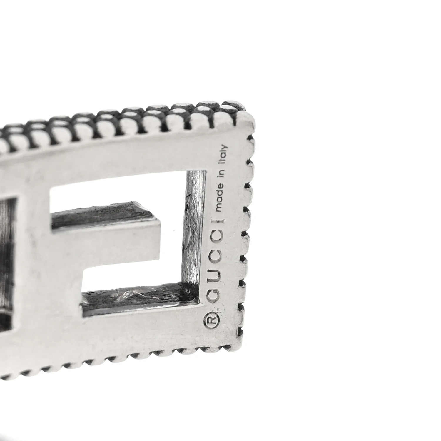 Sterling Silver Square G Motif Cuff Bracelet - Image 3