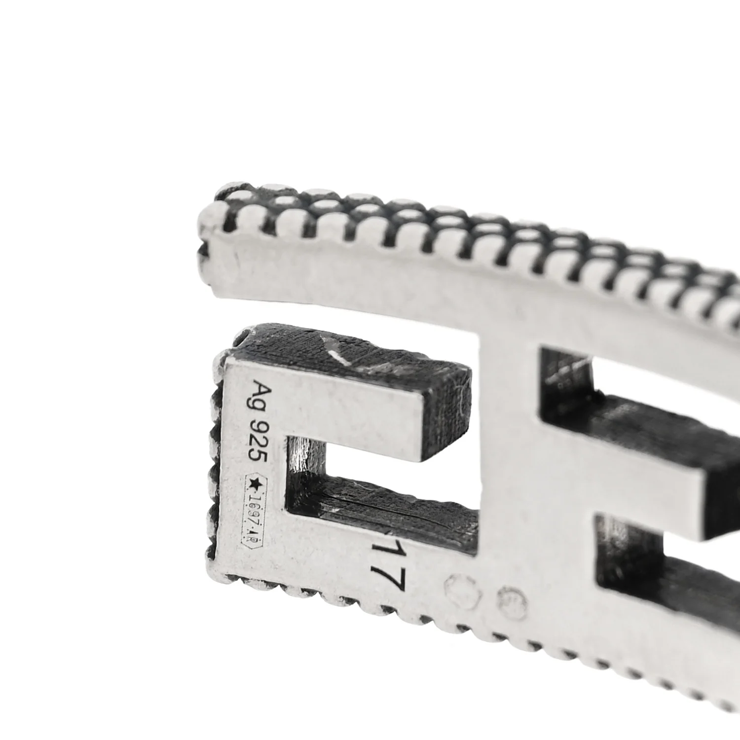 Sterling Silver Square G Motif Cuff Bracelet - Image 4
