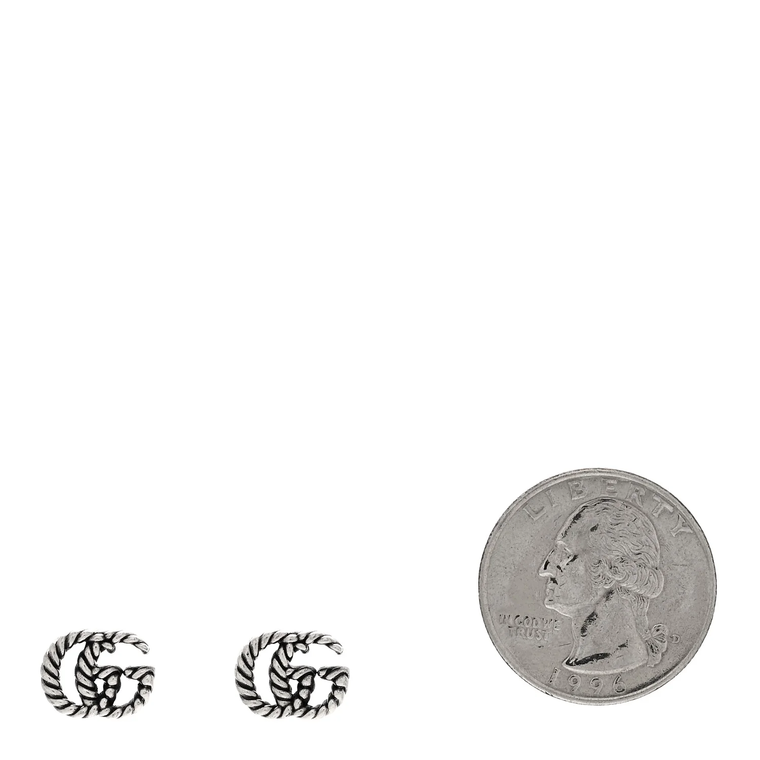 Sterling Silver Torchon Double G Earrings - Image 2