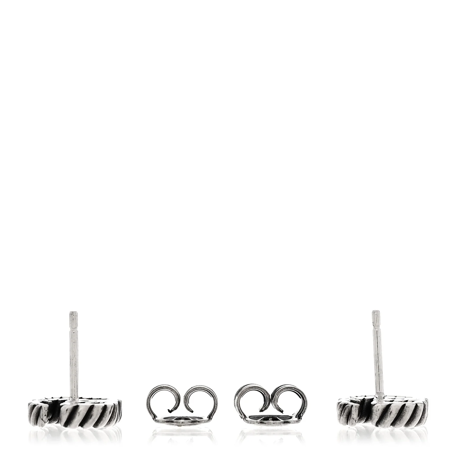 Sterling Silver Torchon Double G Earrings - Image 3