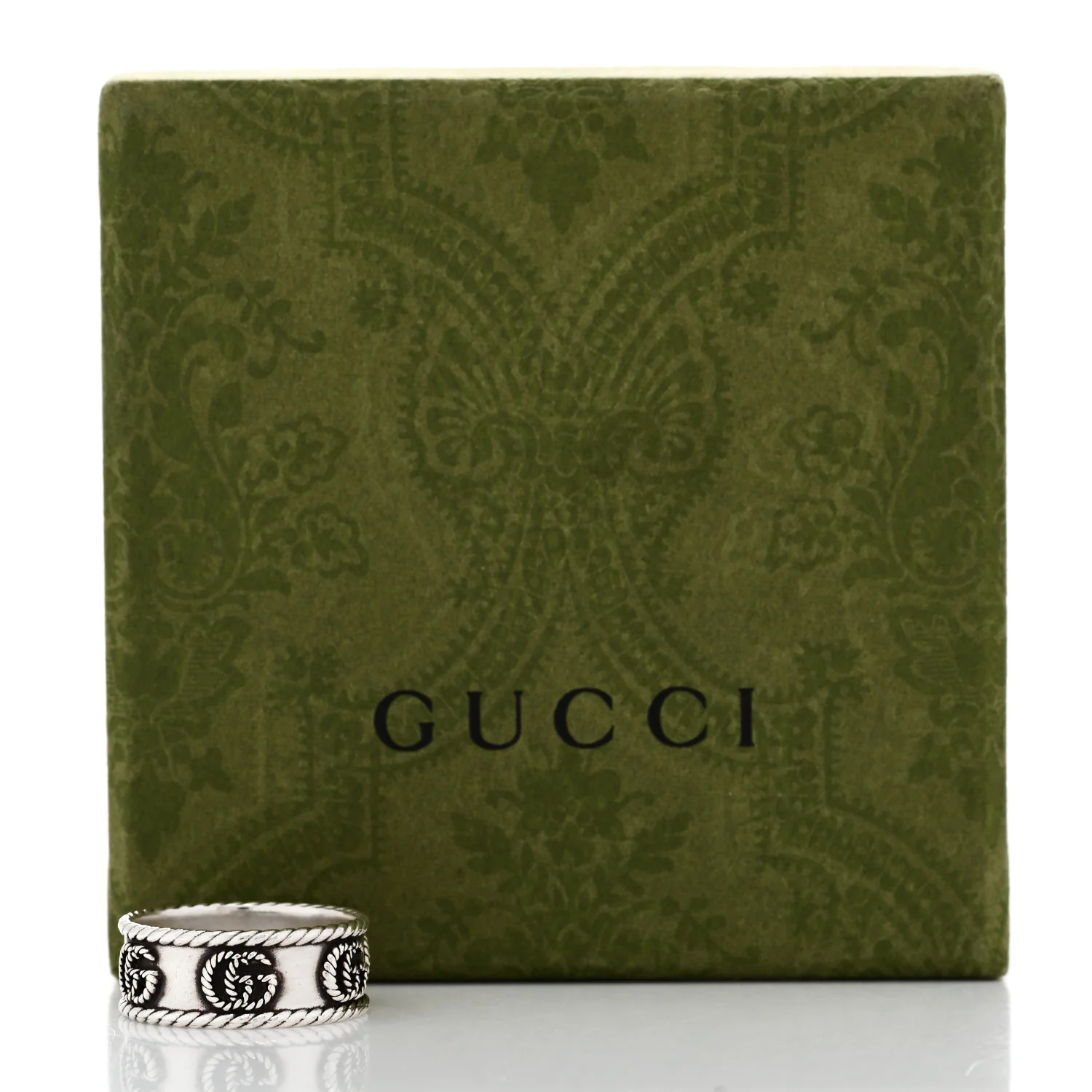 Sterling Silver Torchon GG Marmont Ring 62 10 - Image 7