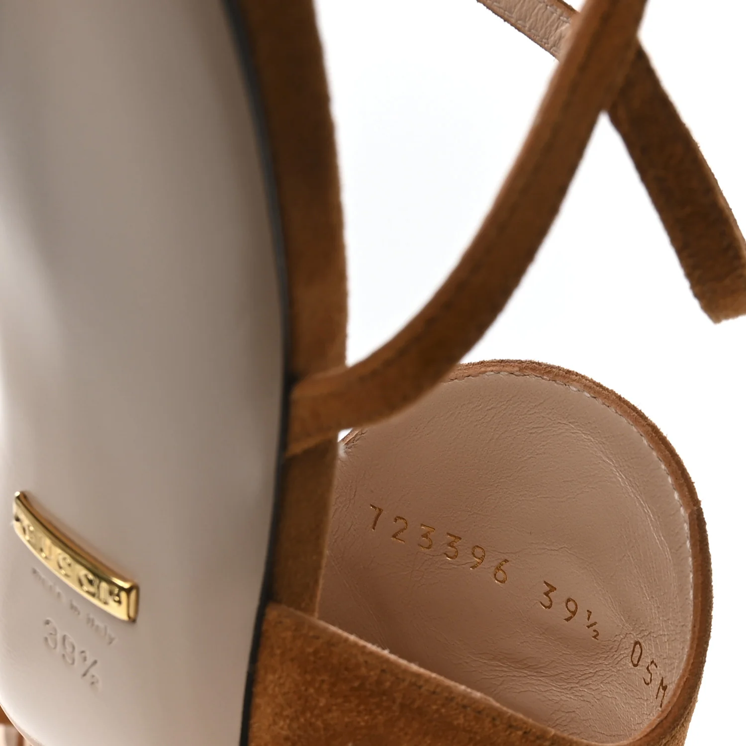 Suede Blondie 85mm Slingback Sandals 39.5 Cognac - Image 8