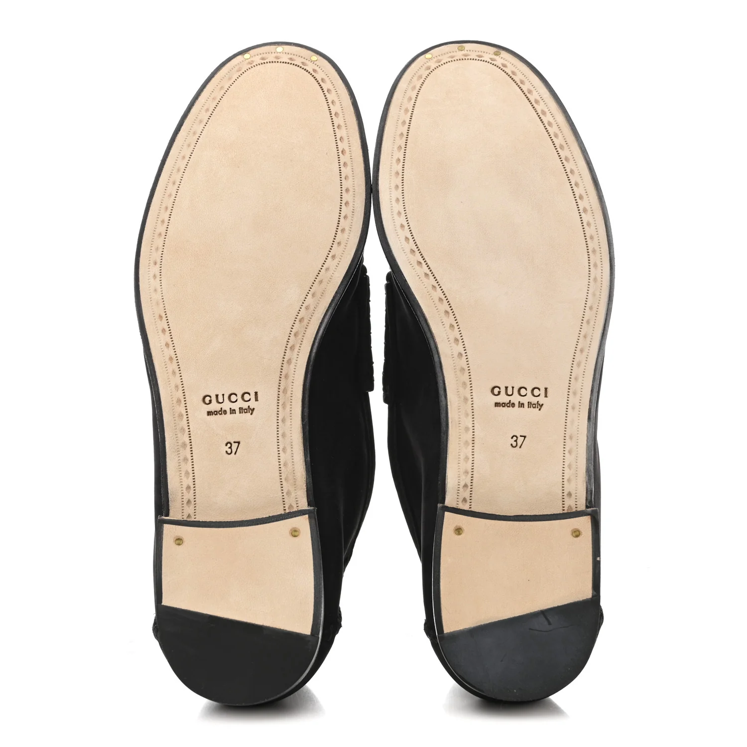 Suede Calfskin Womens 1953 Horsebit Loafers 37 Black - Image 6