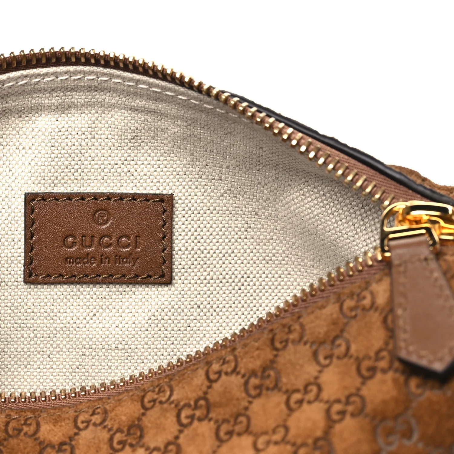 Suede GG Monogram Half Horsebit Mini Shoulder Bag Brown - Image 6