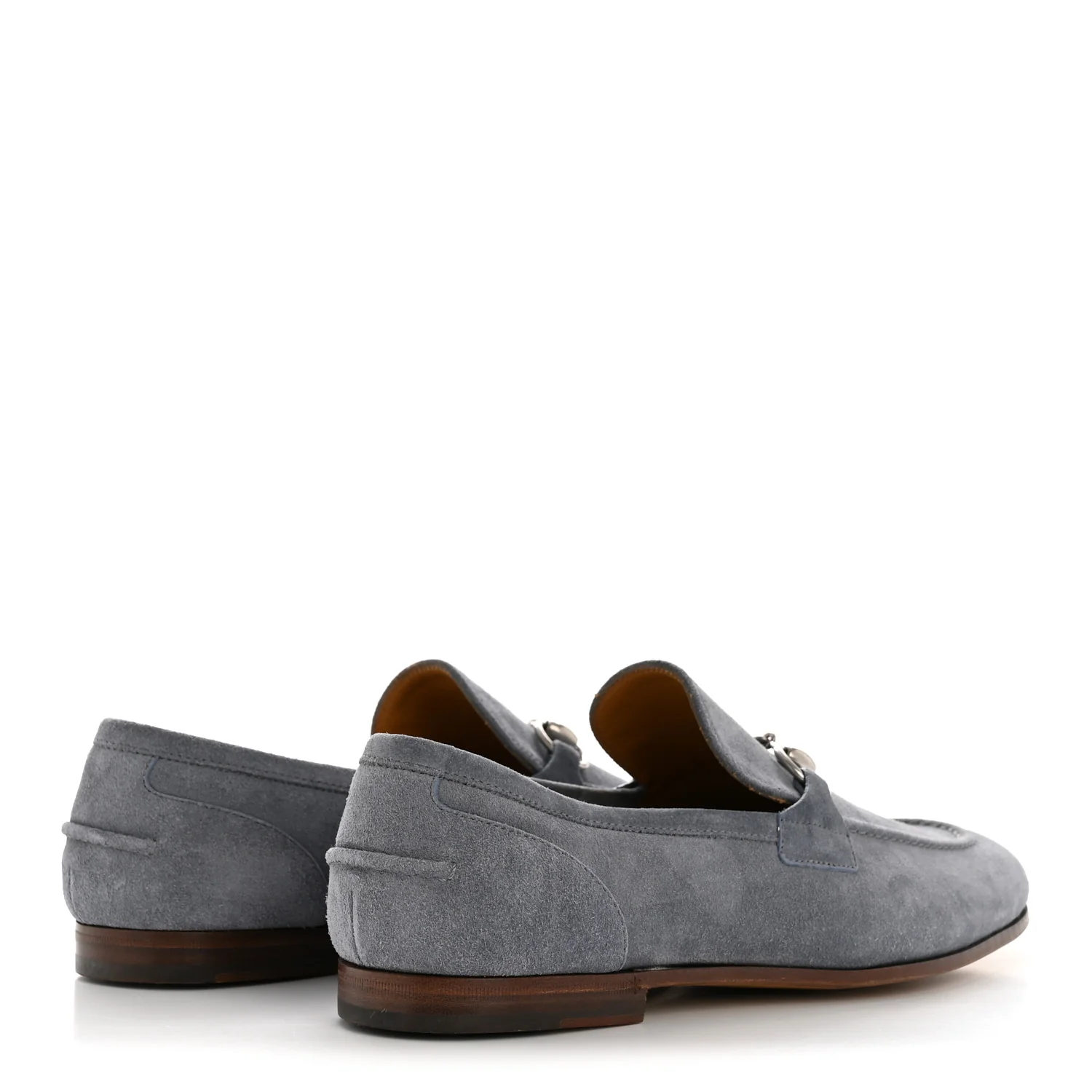 Suede Horsebit Mens Jordaan Loafers 8.5 Foggy Grey - Image 5