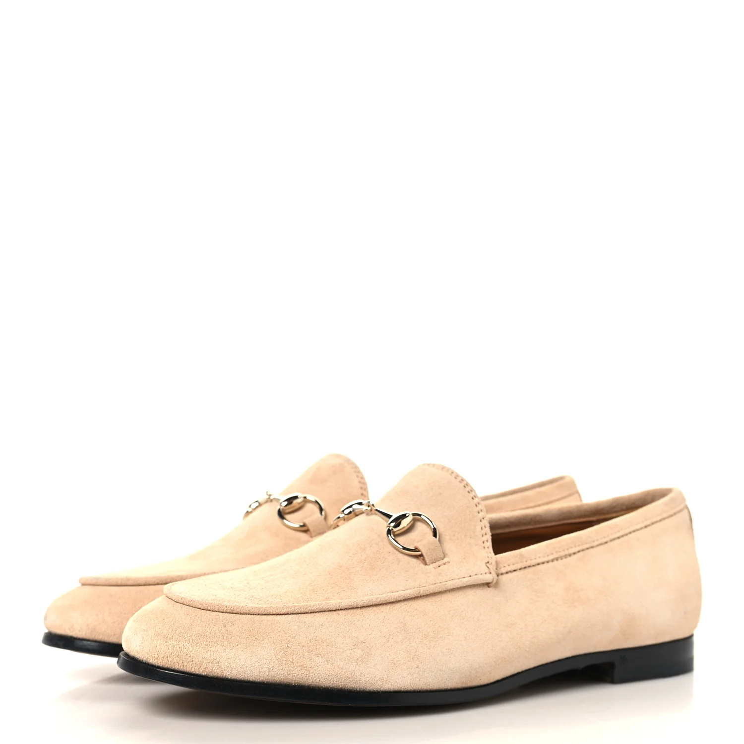 Suede Horsebit Womens Jordaan Loafers 37.5 Pink Sand - Image 4