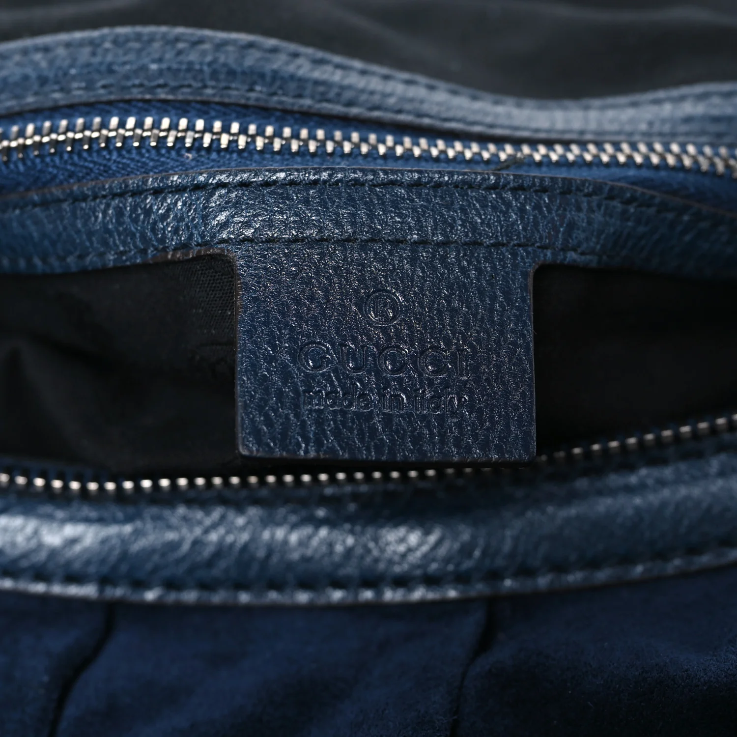 Suede Medium Icon Bit Shoulder Bag Blue - Image 6